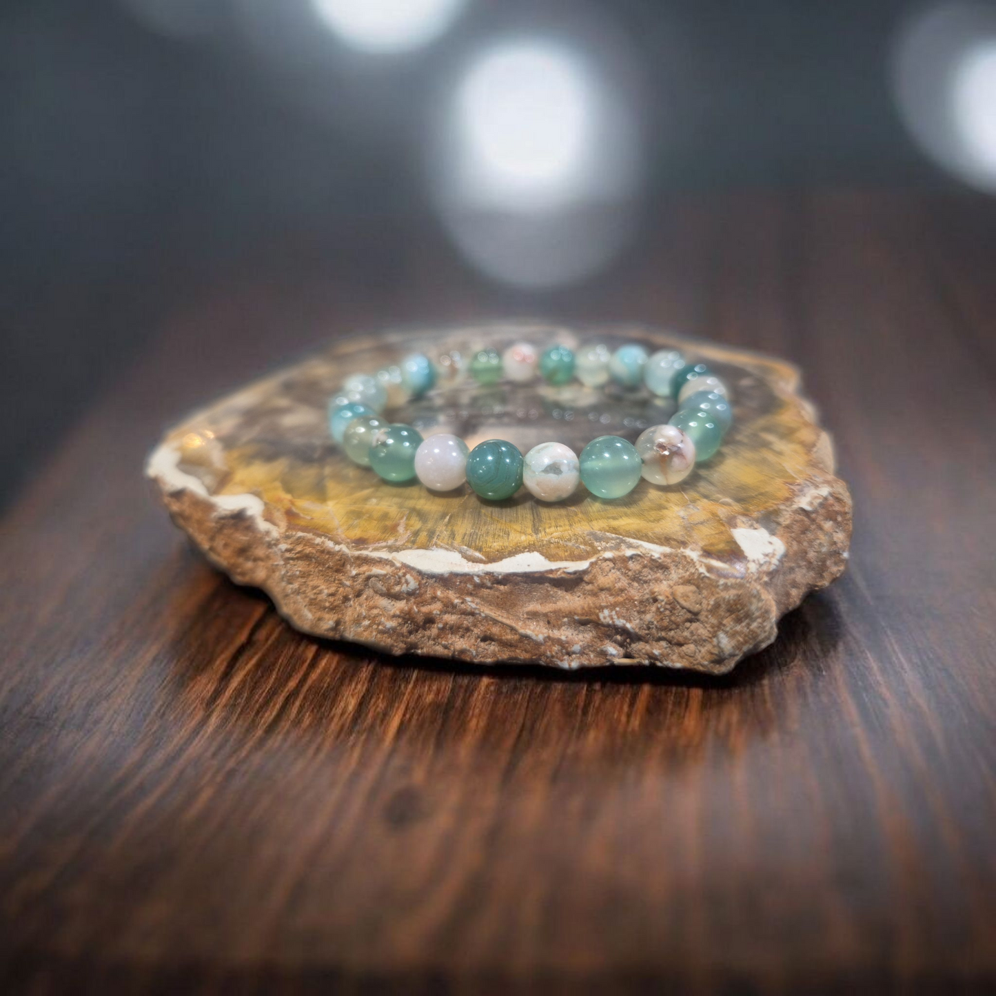 Bracelet Agate Fleur de Cerisier