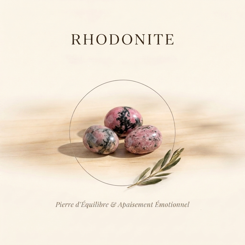 Bracelets-en-Rhodonite-Pierre-d-Équilibre-Apaisement-Émotionnel La Boutique du Dragon