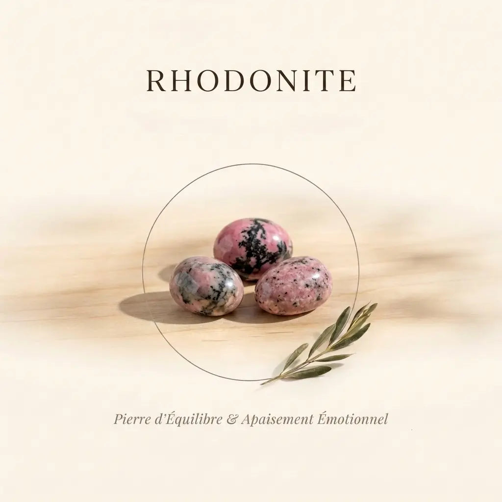 Bracelets-en-Rhodonite-Pierre-d-Équilibre-Apaisement-Émotionnel La Boutique du Dragon
