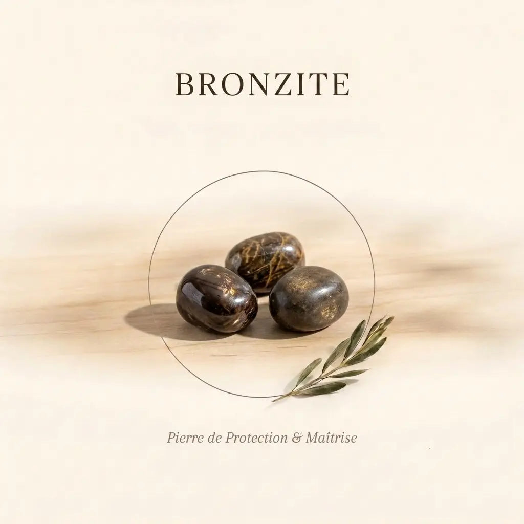 Bracelets-en-Bronzite-Pierre-de-Protection-Maîtrise La Boutique du Dragon