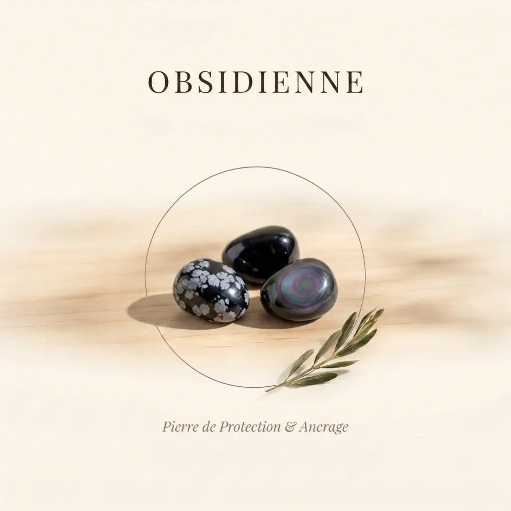Bracelets-en-Obsidienne-Pierre-de-Protection-Ancrage La Boutique du Dragon