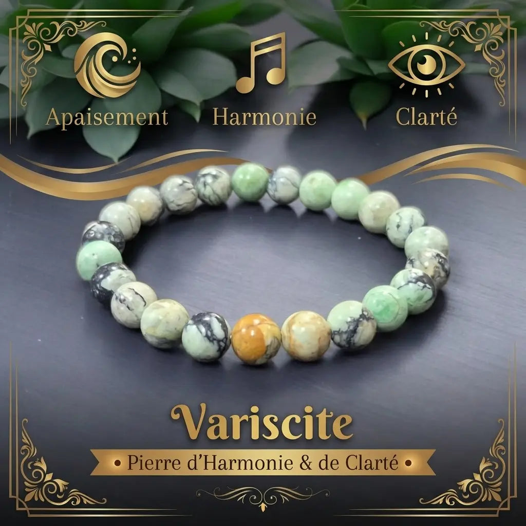 Bracelets-en-Variscite-Pierre-d-Apaisement-Harmonie La Boutique du Dragon