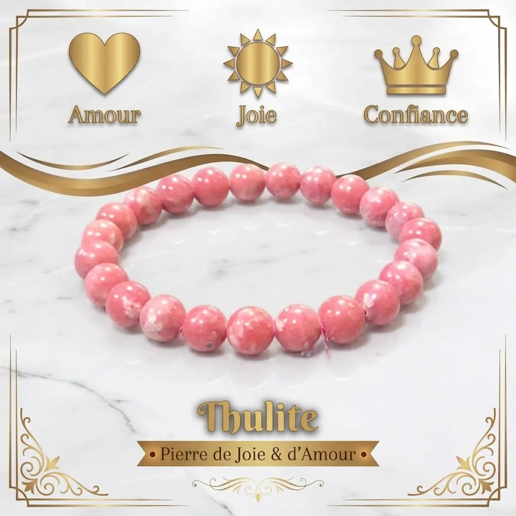 Bracelets-en-Thulite-Pierre-de-Joie-Équilibre-Émotionnel La Boutique du Dragon