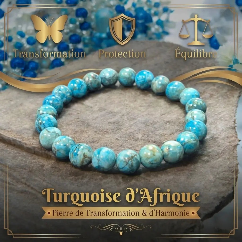 Bracelets-en-Turquoise-Pierre-de-Protection-Communication La Boutique du Dragon