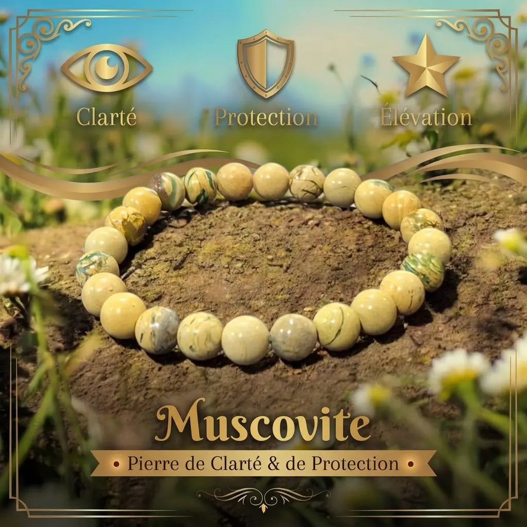 Bracelets-en-Muscovite-Pierre-d-Intuition-Réflexion La Boutique du Dragon