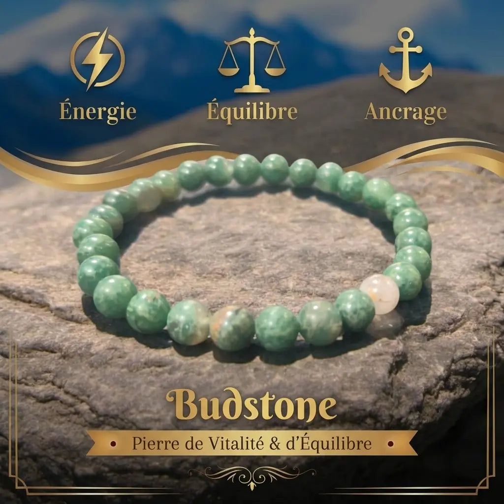 Bracelets-en-Budstone-Pierre-de-Renouveau-Équilibre La Boutique du Dragon