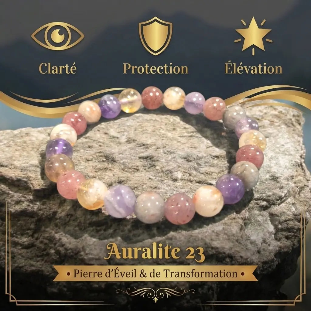 Bracelets-en-Auralite-23-Pierre-d-Éveil-Transformation La Boutique du Dragon