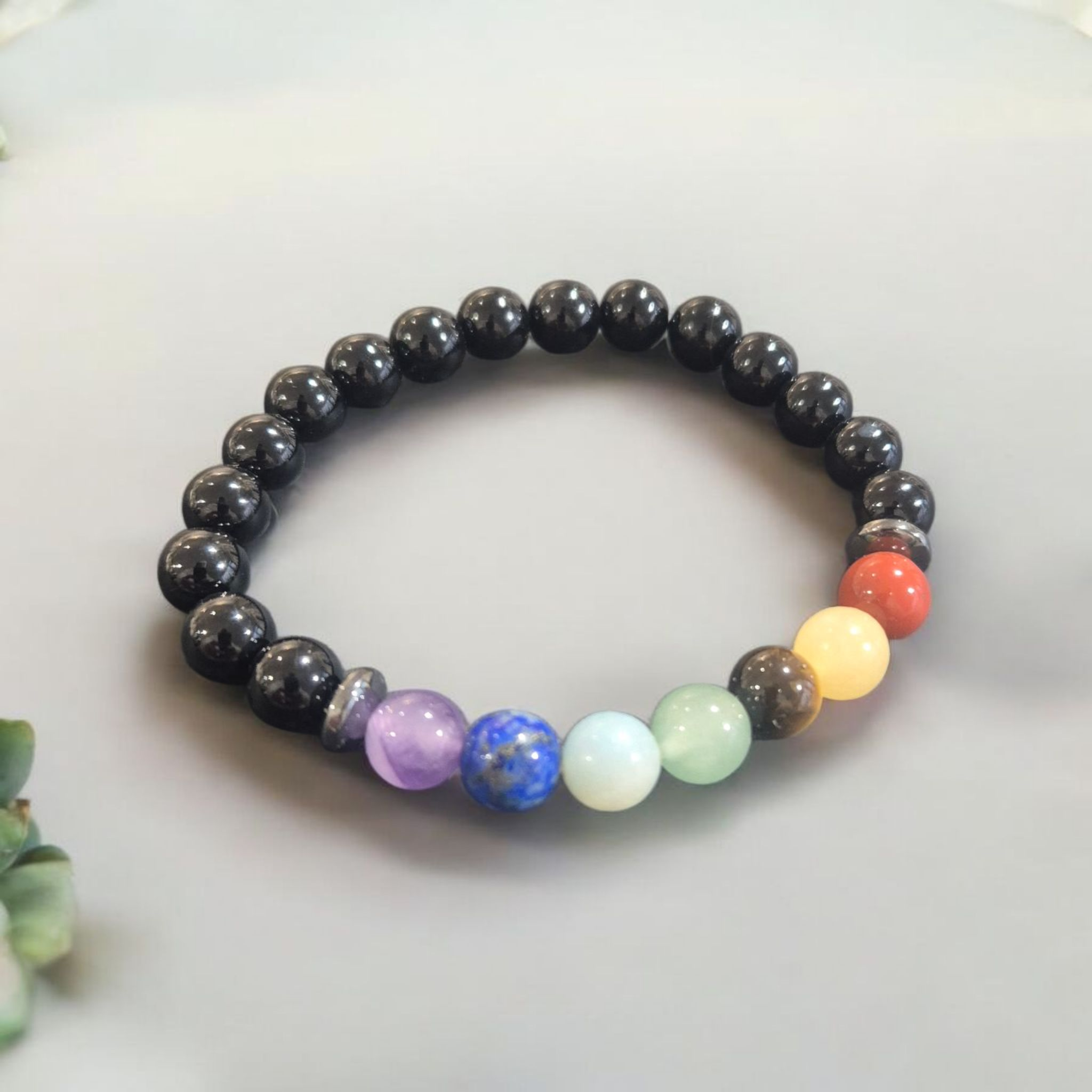 7 Chakras Onyx 8mm Madagascar Qualité A