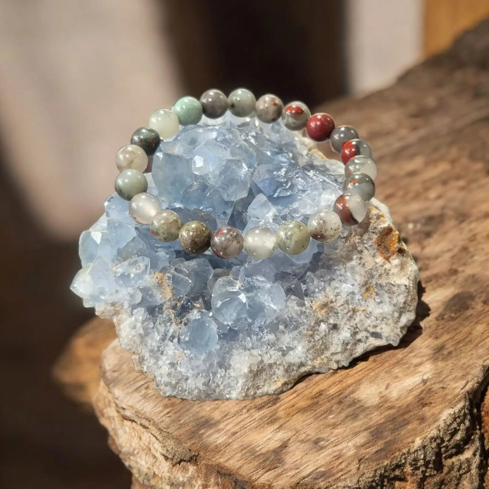 Bracelet en Jaspe Héliotrope La Boutique du Dragon