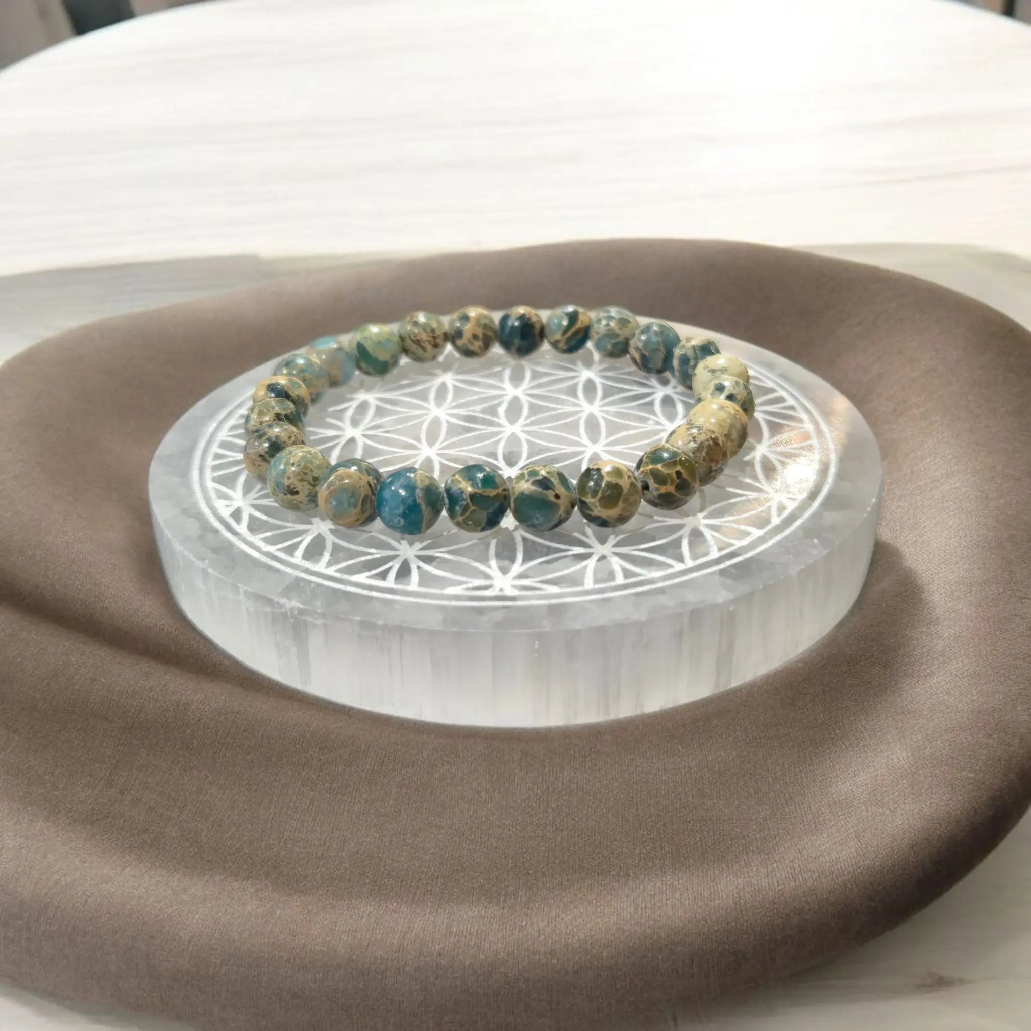 Bracelet en Jaspe Serpent Vert La Boutique du Dragon