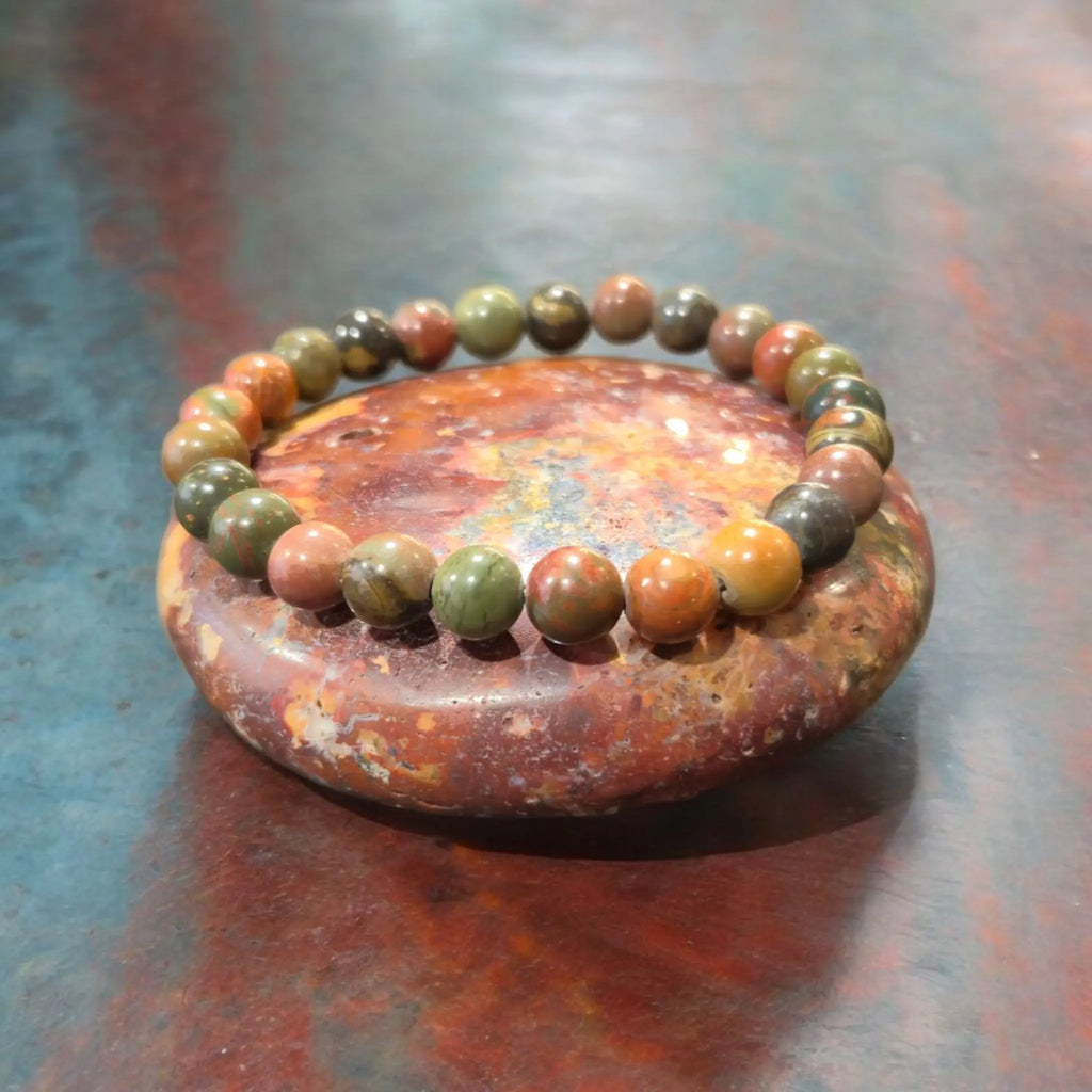 Bracelet en Jaspe Polychrome La Boutique du Dragon