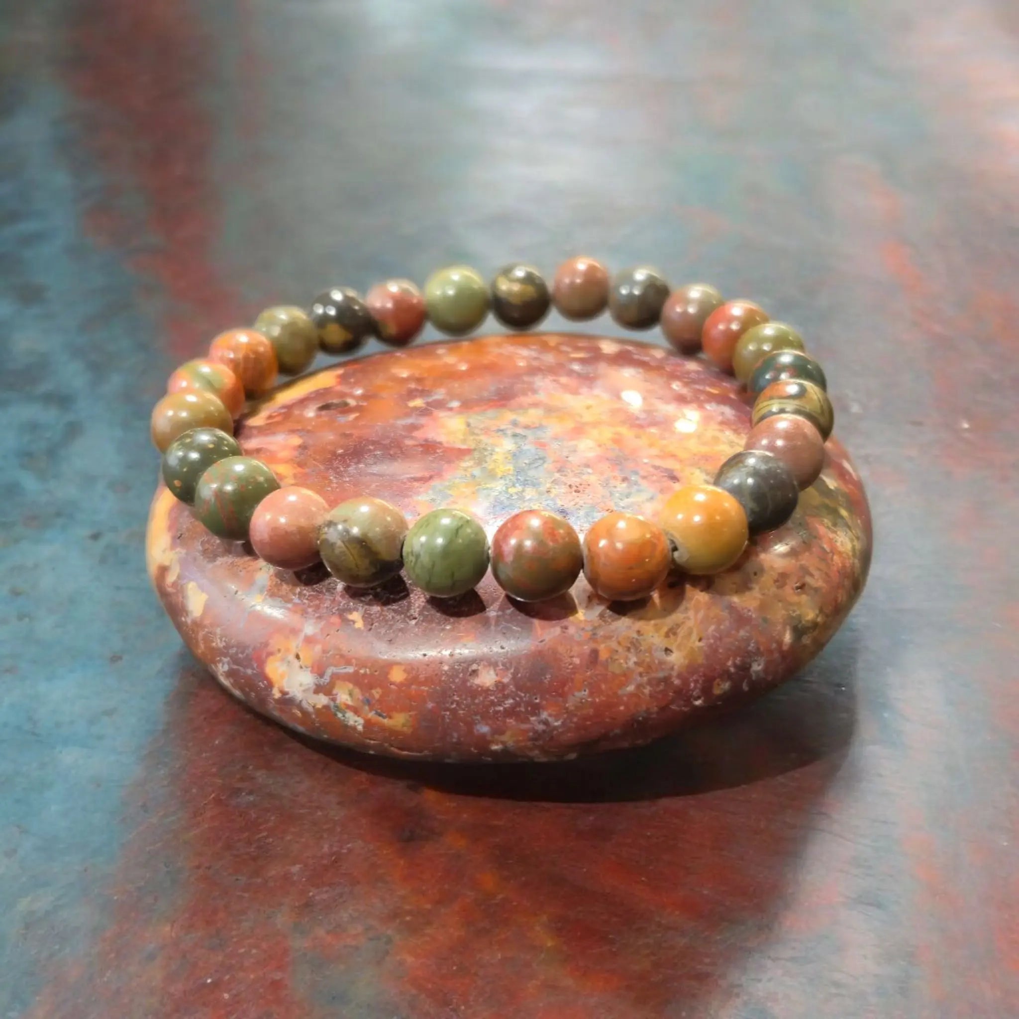 Bracelet en Jaspe Polychrome La Boutique du Dragon