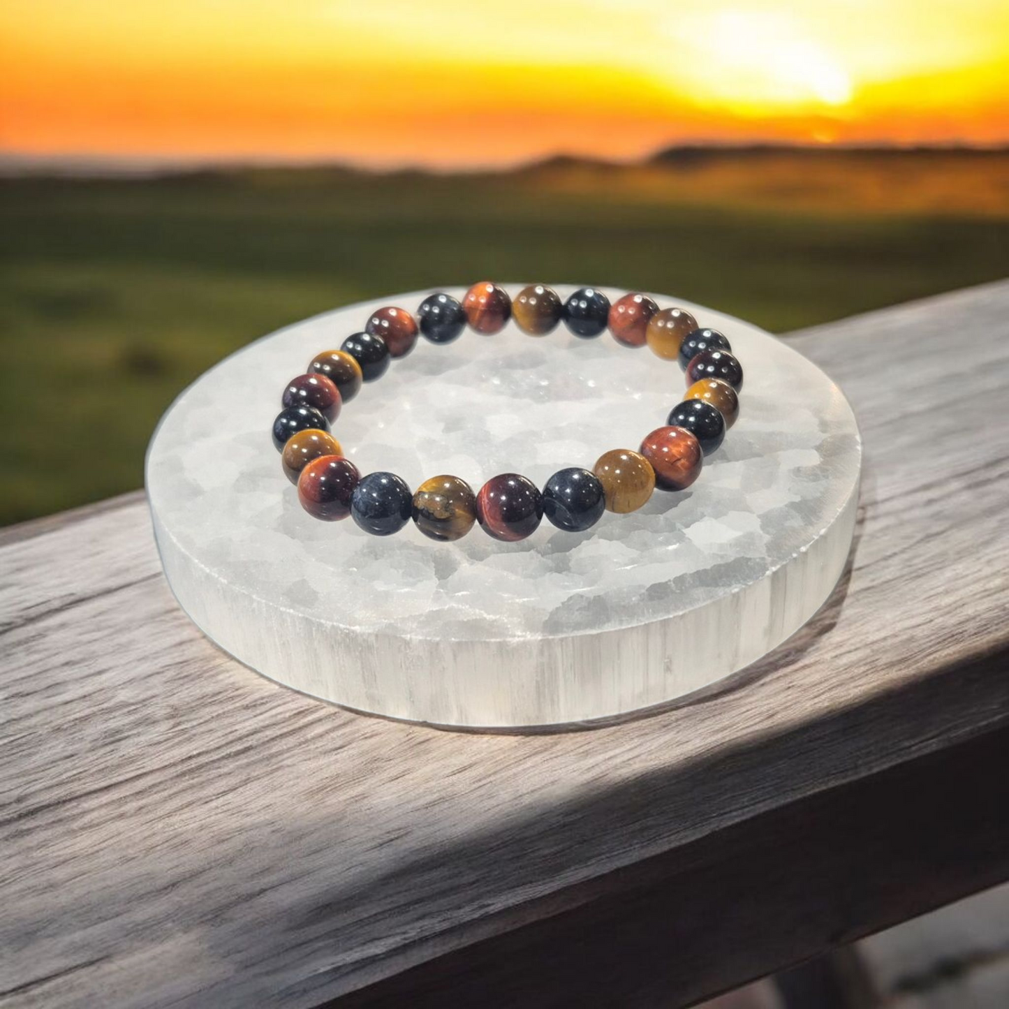 Bracelet Triple Œil – Tigre, Faucon & Taureau