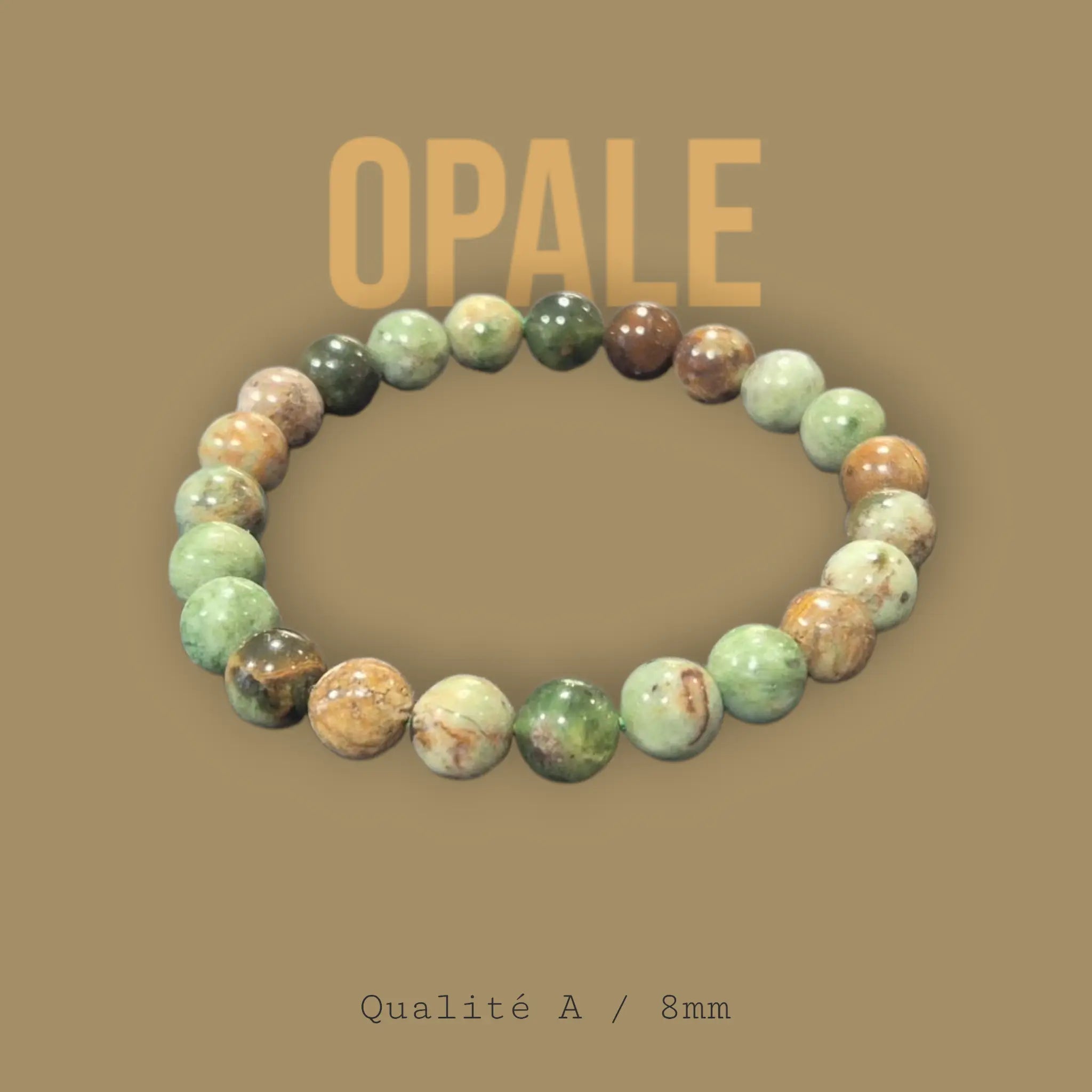 Bracelet en Opale Fossilisée Verte La Boutique du Dragon