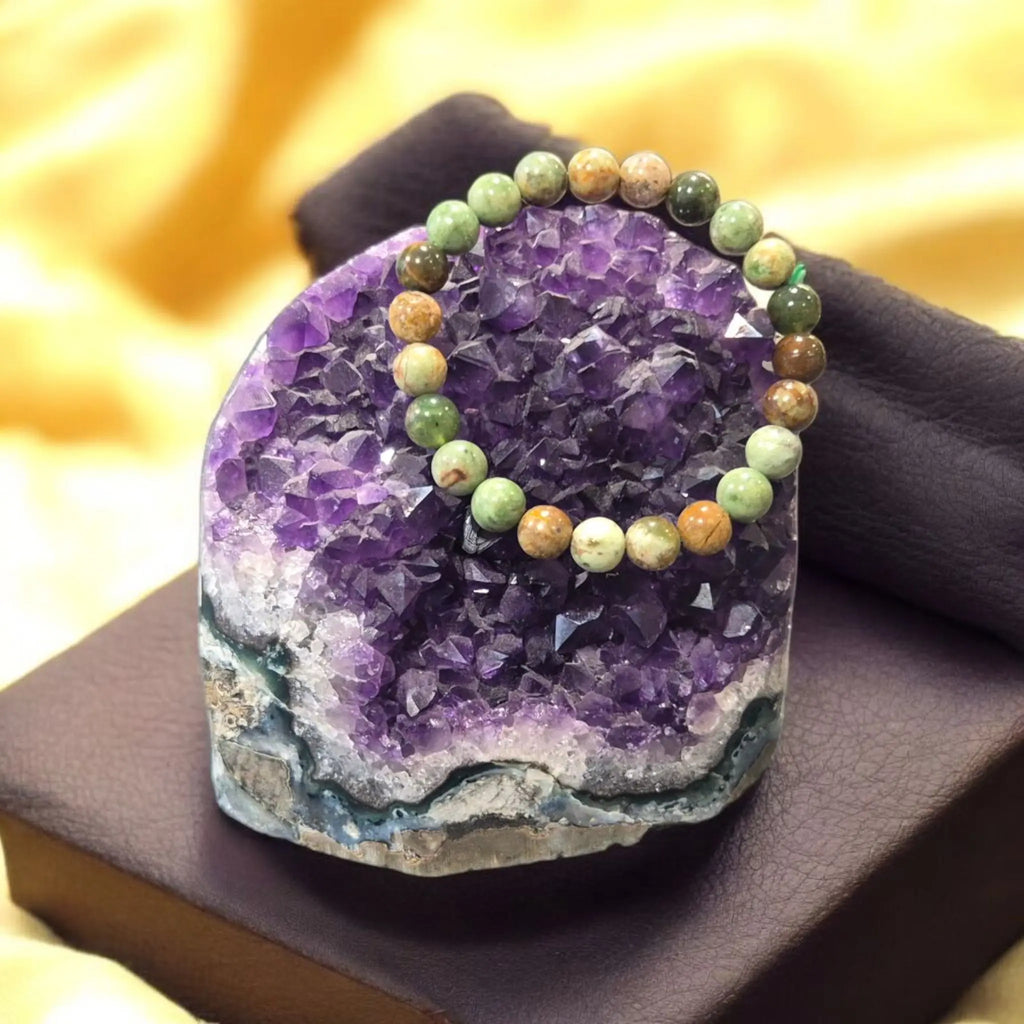Bracelet en Opale Fossilisée Verte La Boutique du Dragon