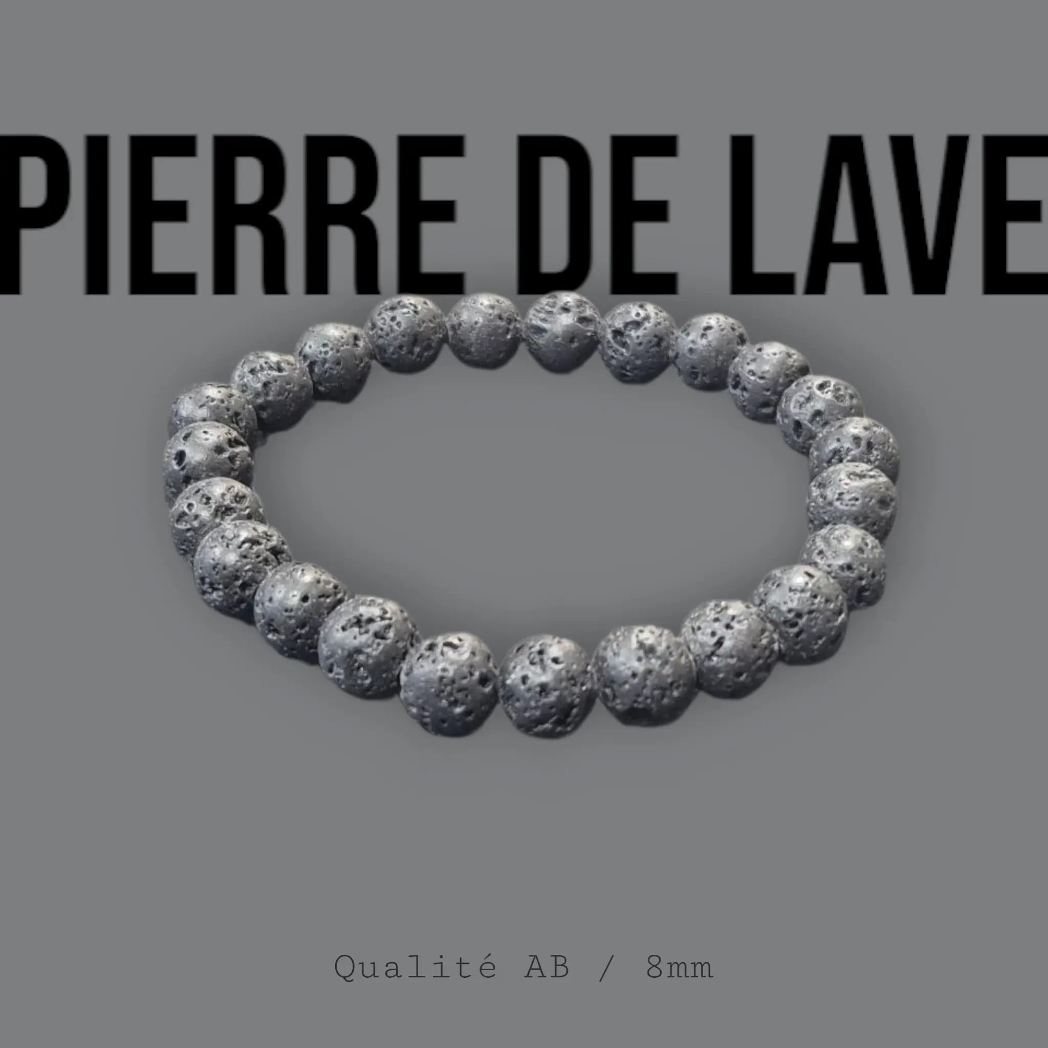 Bracelet en Pierre de Lave La Boutique du Dragon
