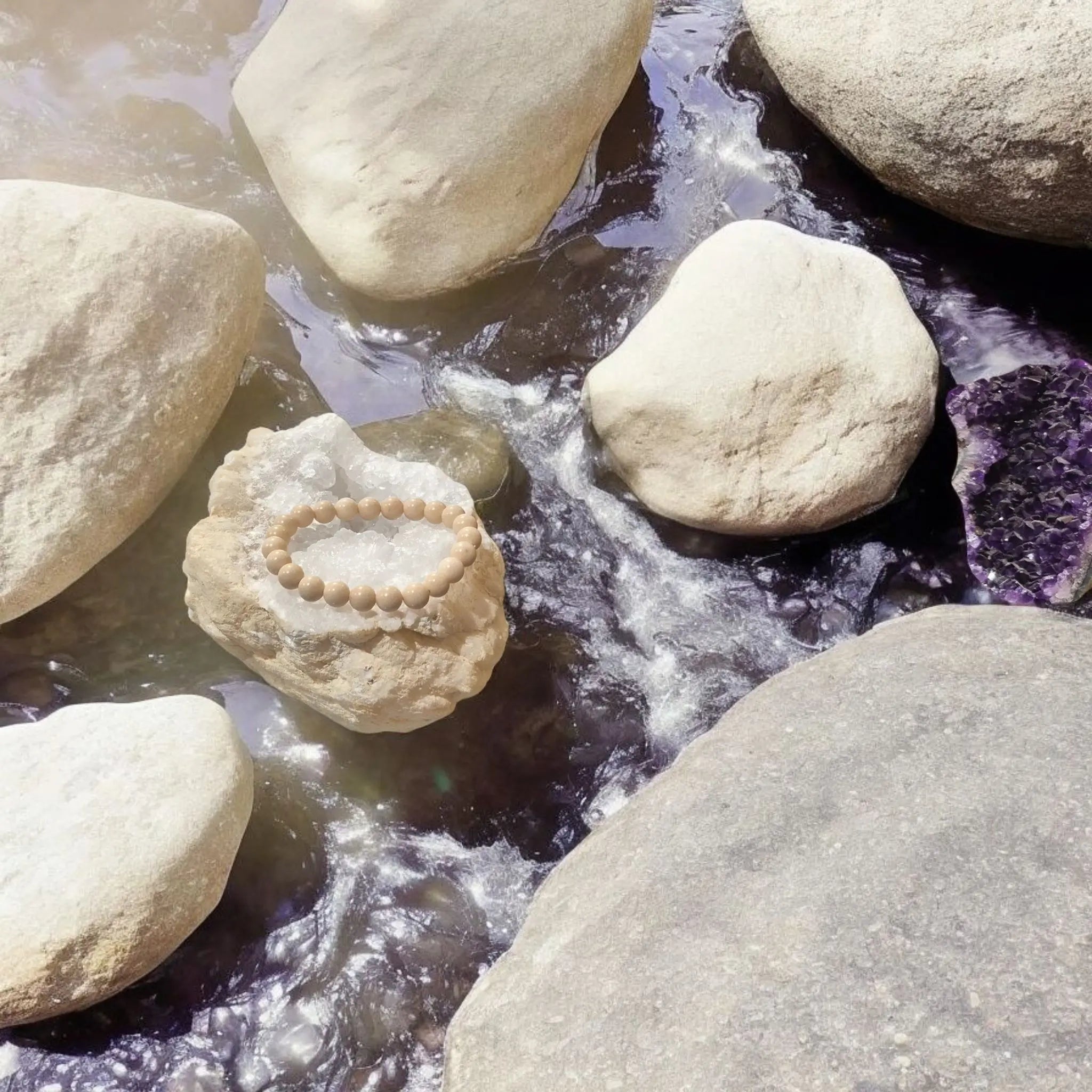Bracelet en River Stone La Boutique du Dragon
