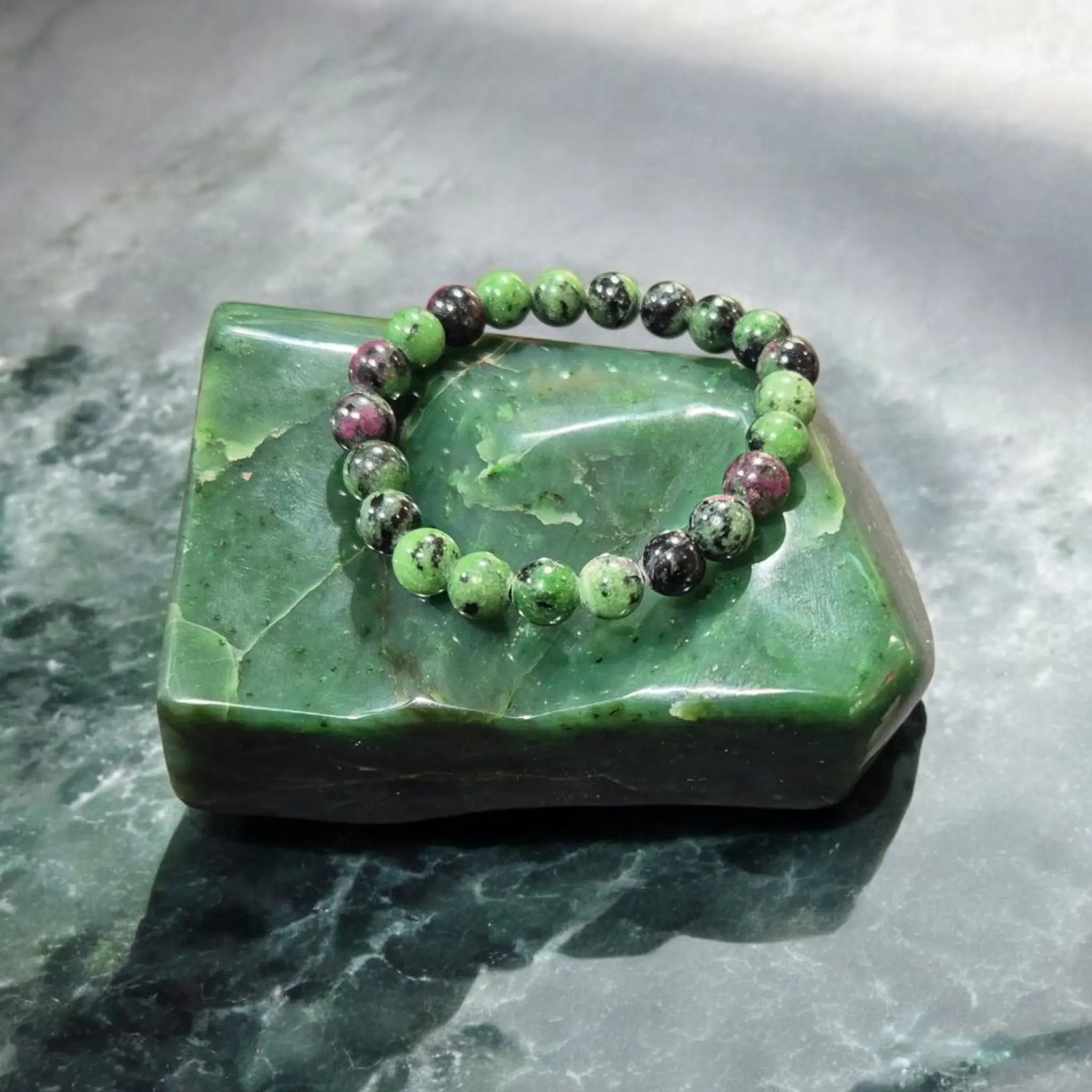 Bracelet en Rubis sur Zoïsite La Boutique du Dragon