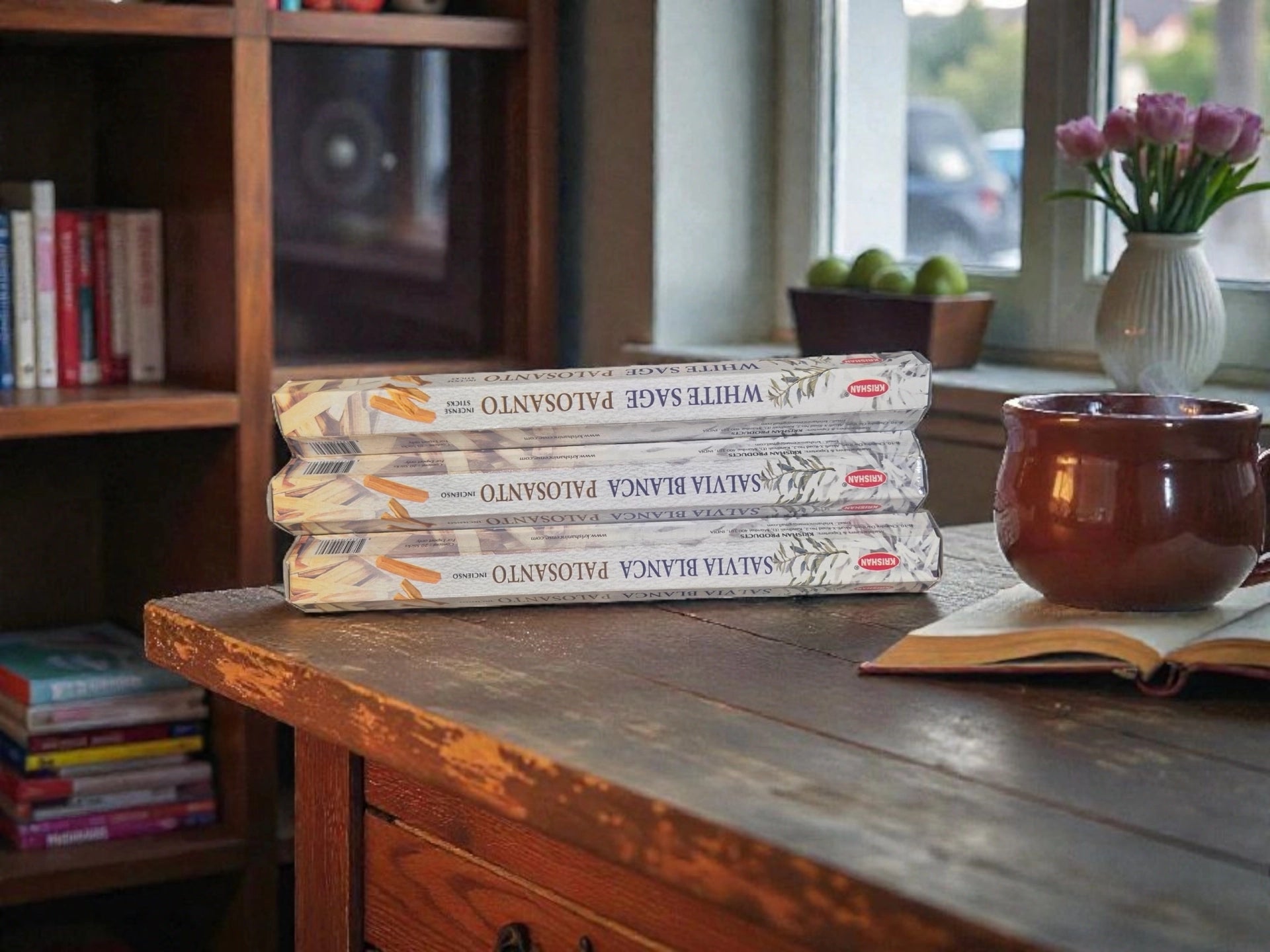 Bâton d’Encens d’Inde – Sauge Blanche &amp; Palo Santo