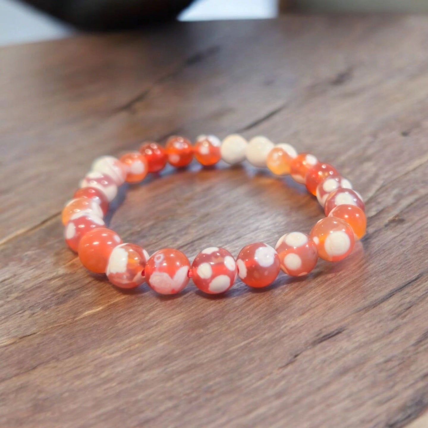 Agate peau de serpent qualité A 8mm Australie