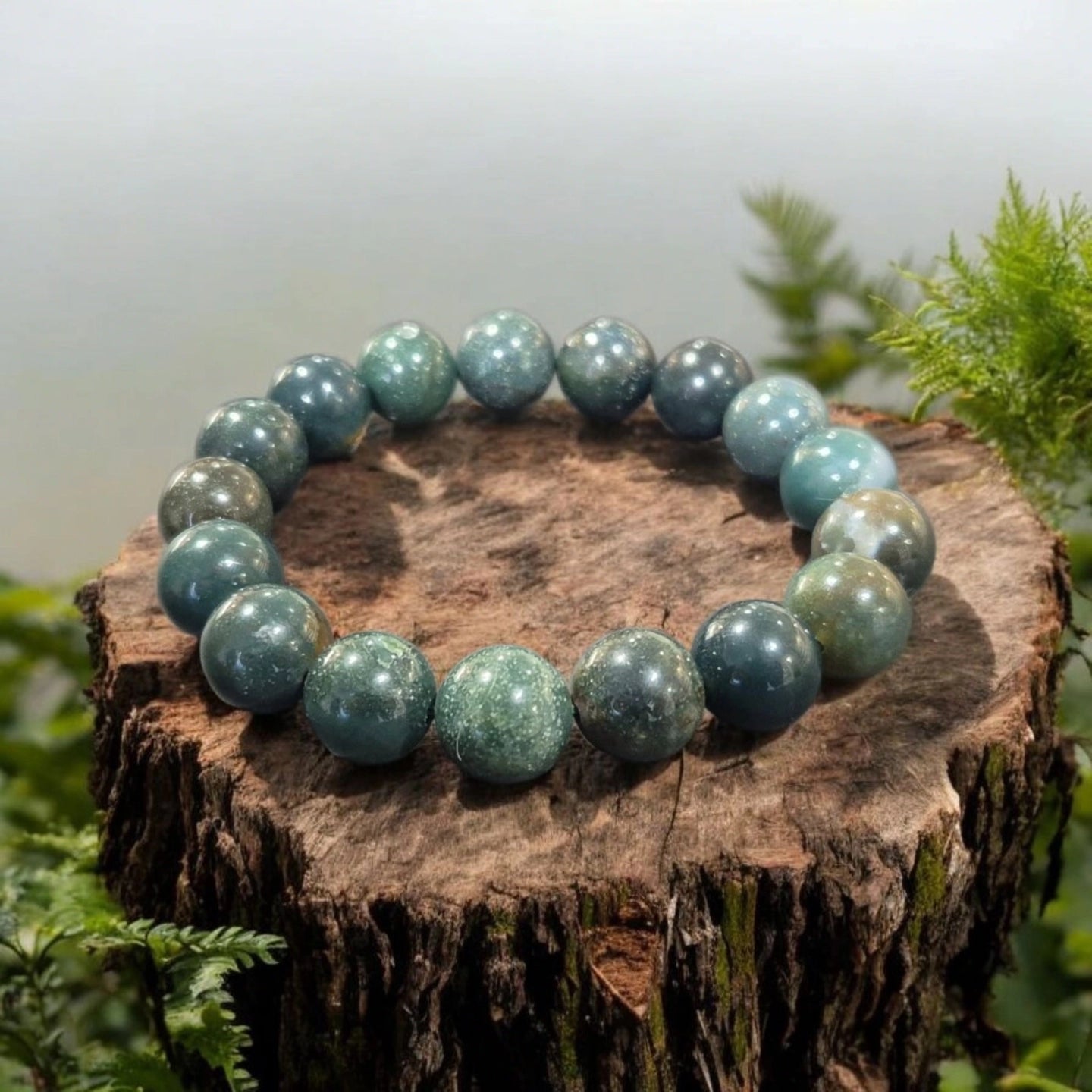 Agate Mousse 14mm Sicile Qualité AB