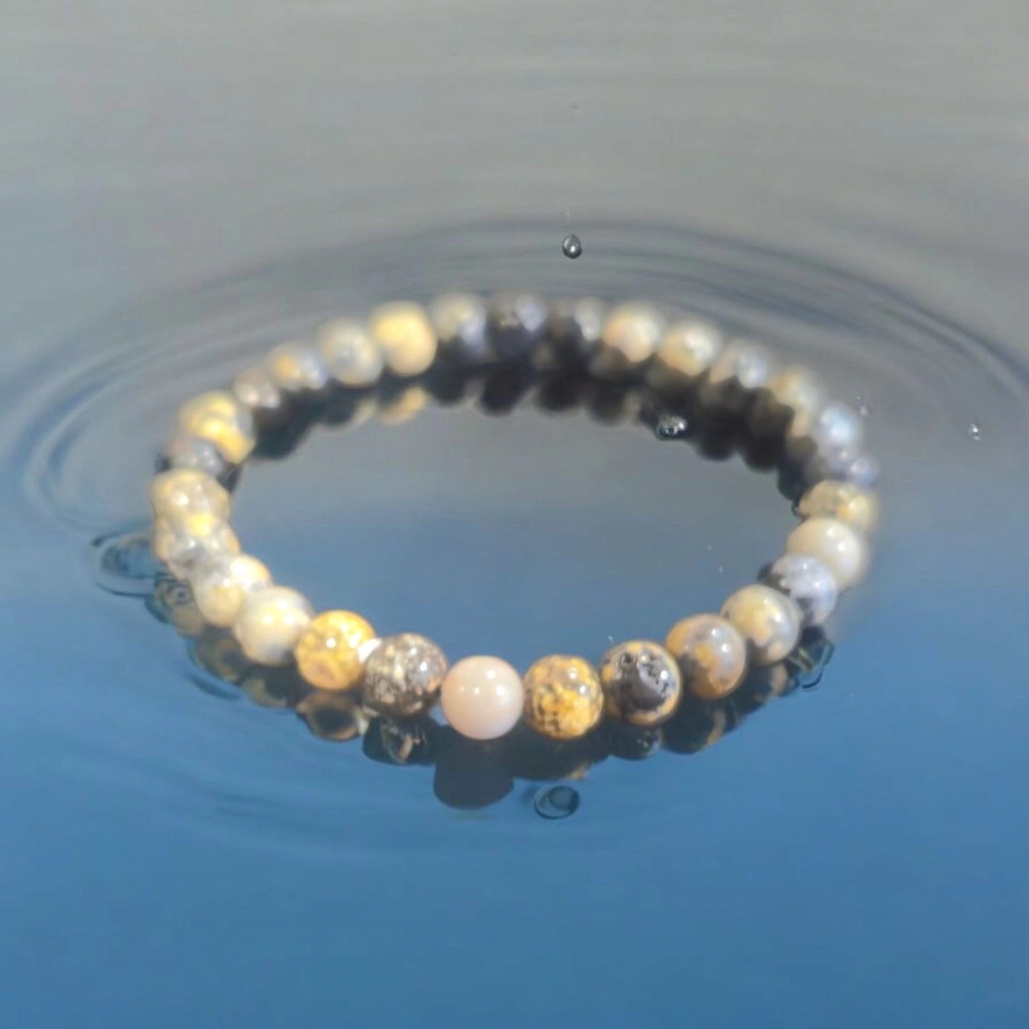 Agate Ocean Blue 6mm Brésil Qualité A