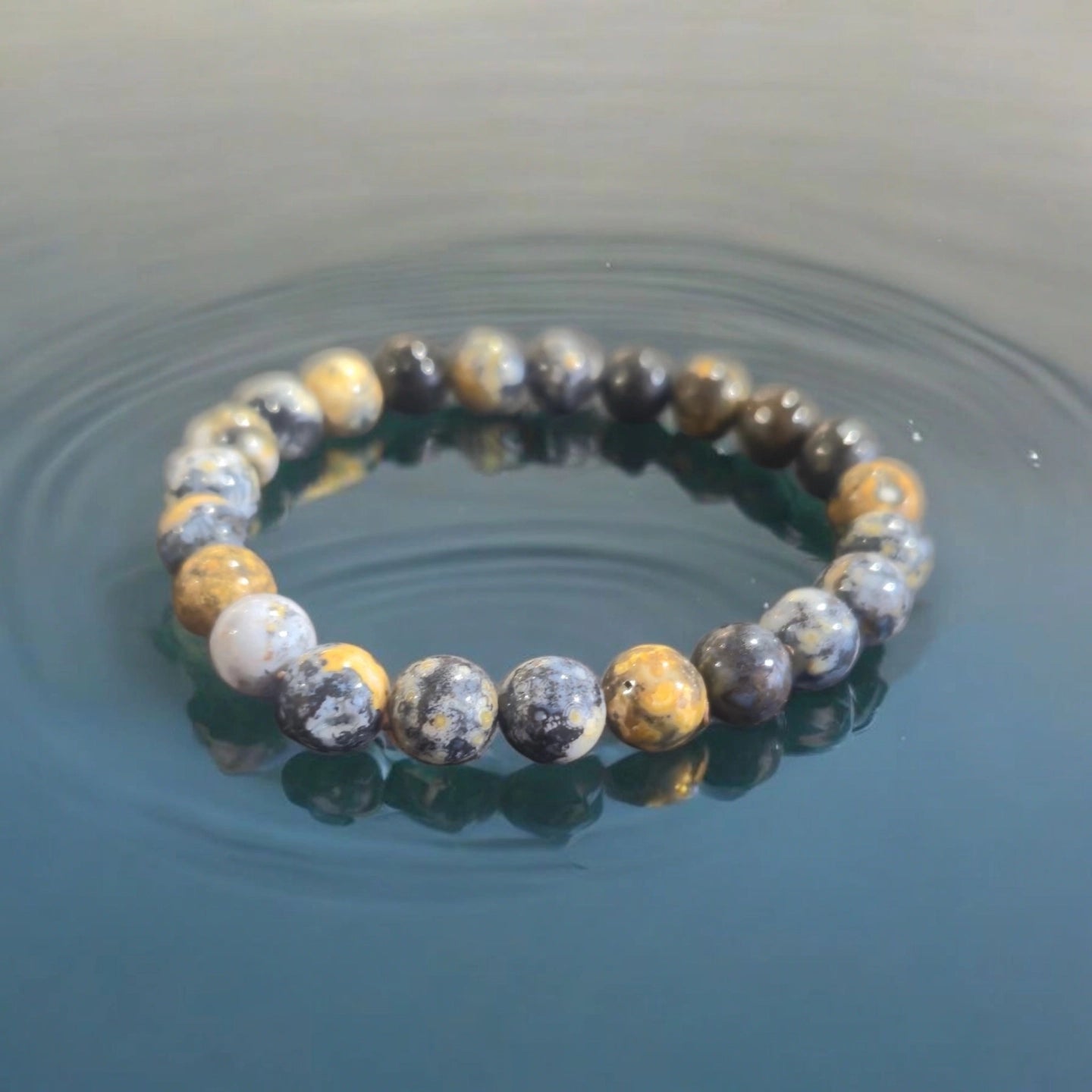 Agate Ocean Blue 8mm Brésil Qualité A