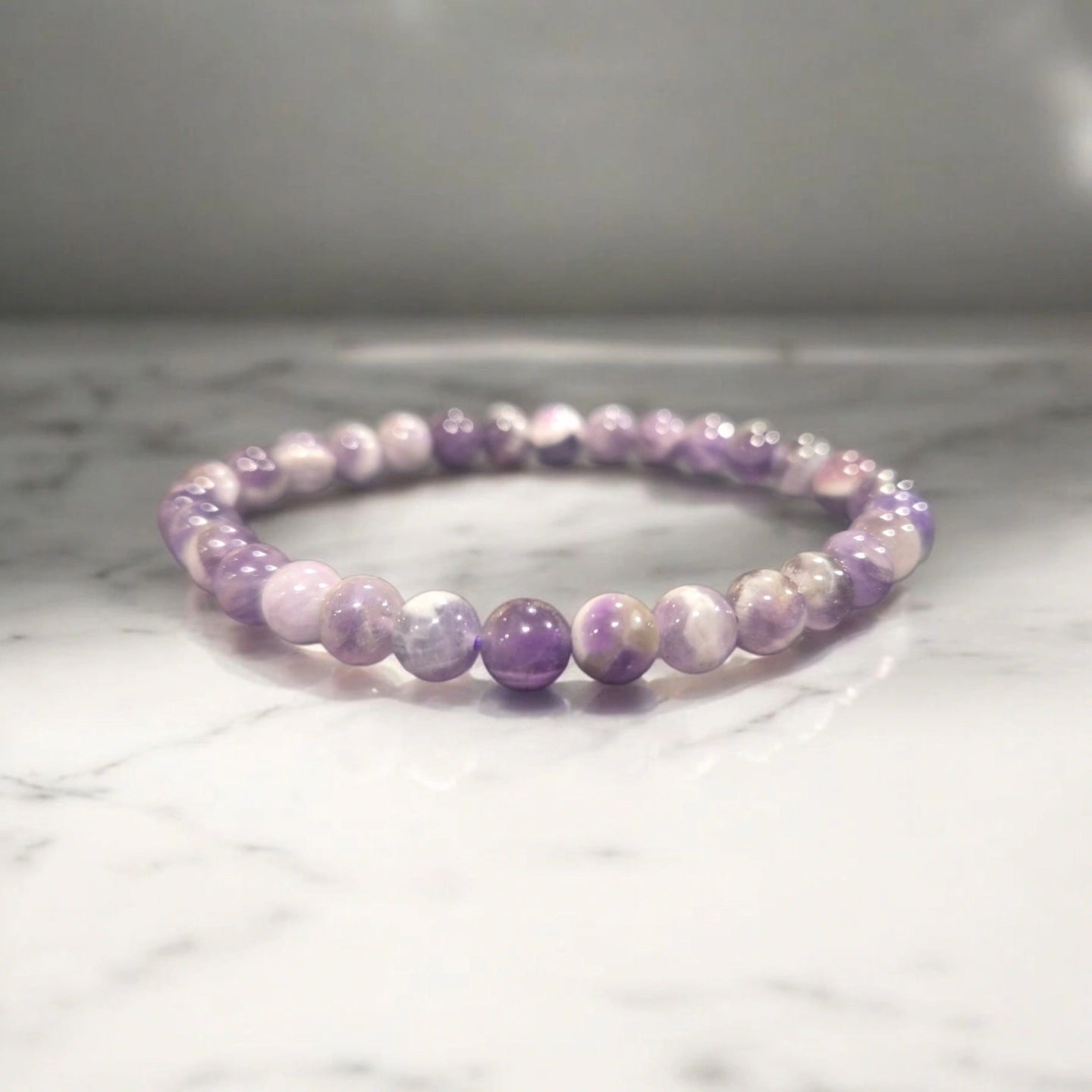 Améthyste Rubanée 6mm Brésil Qualité A