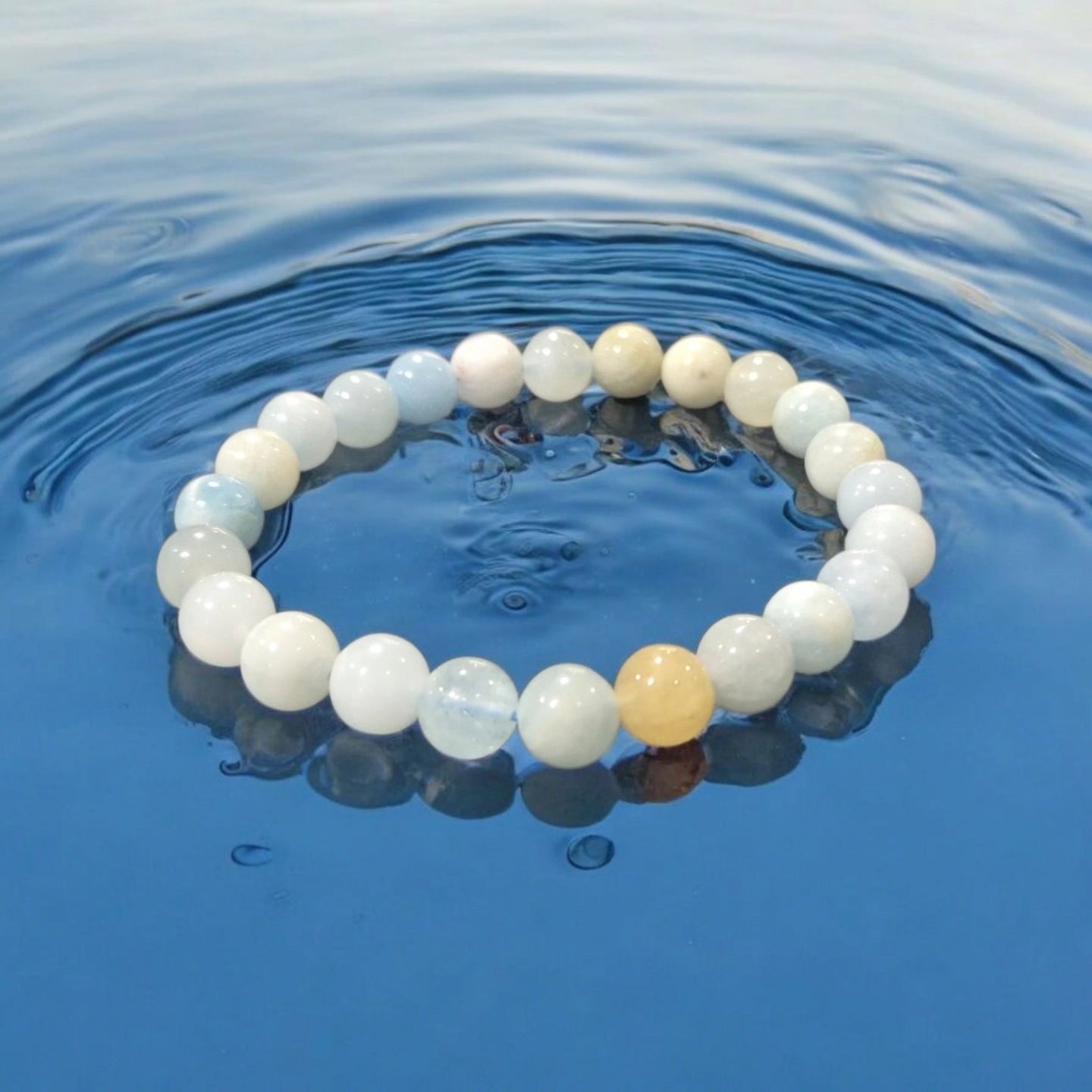 Aigue Marine Multicolore 8mm Brésil Qualité AB