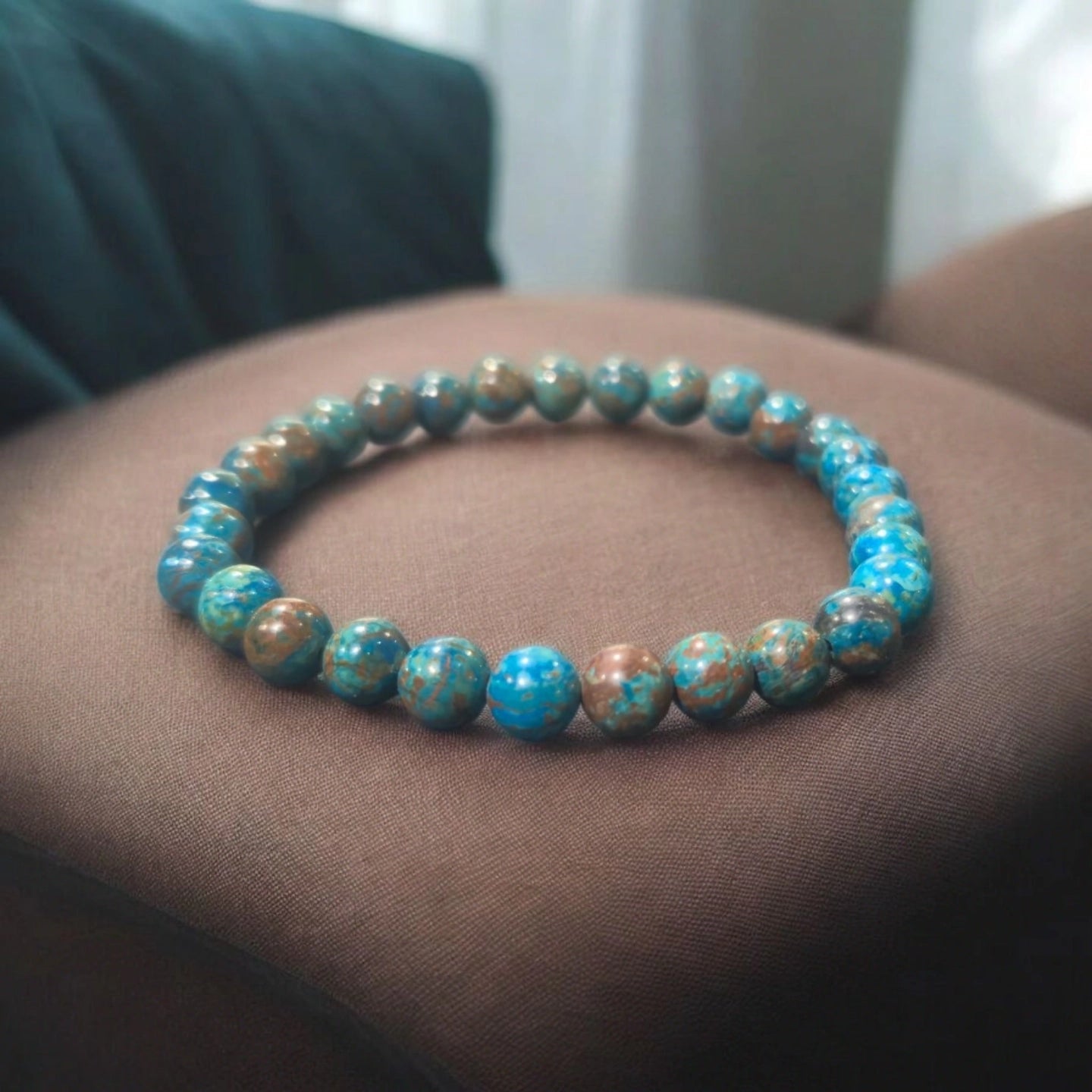 Chrysocolle Du Pérou 6mm Qualité AA