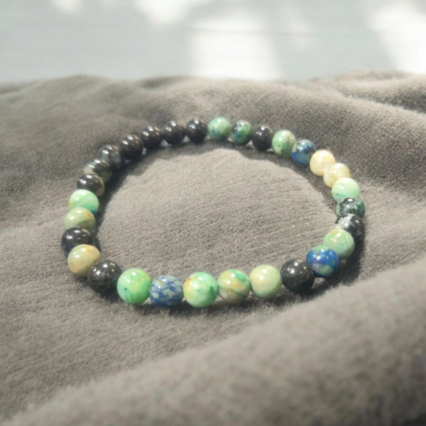 Chrysocolle Shattuckite 6mm Congo Qualité AB