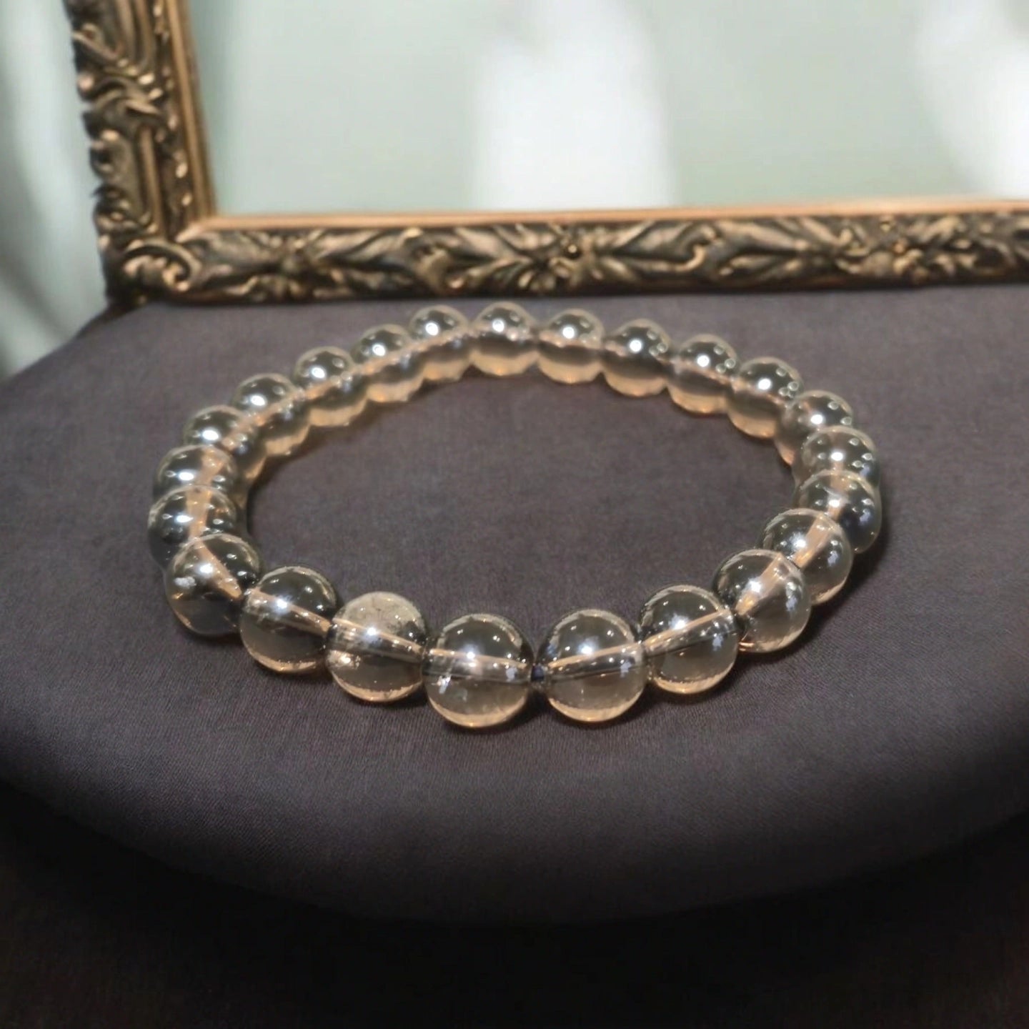 Cristal De Roche Fumé 8mm Brésil Qualité A