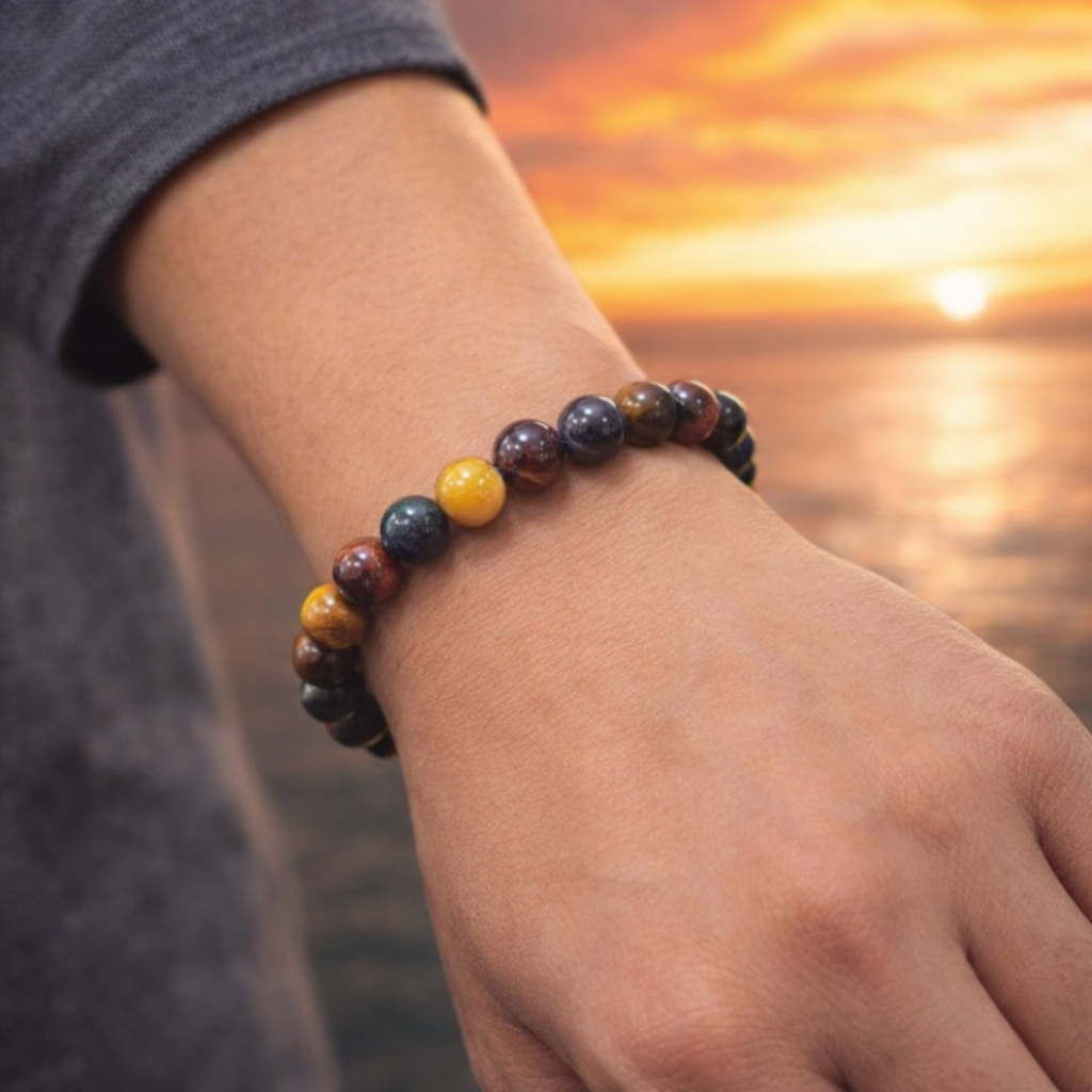 Bracelet Triple Œil – Tigre, Faucon & Taureau