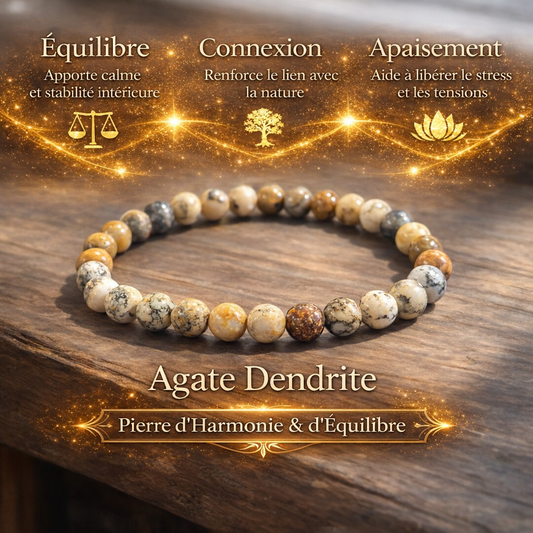 Bracelet Agate Dendrite