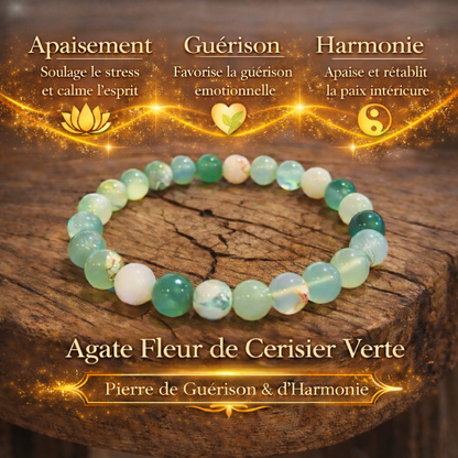 Bracelet Agate Fleur de Cerisier