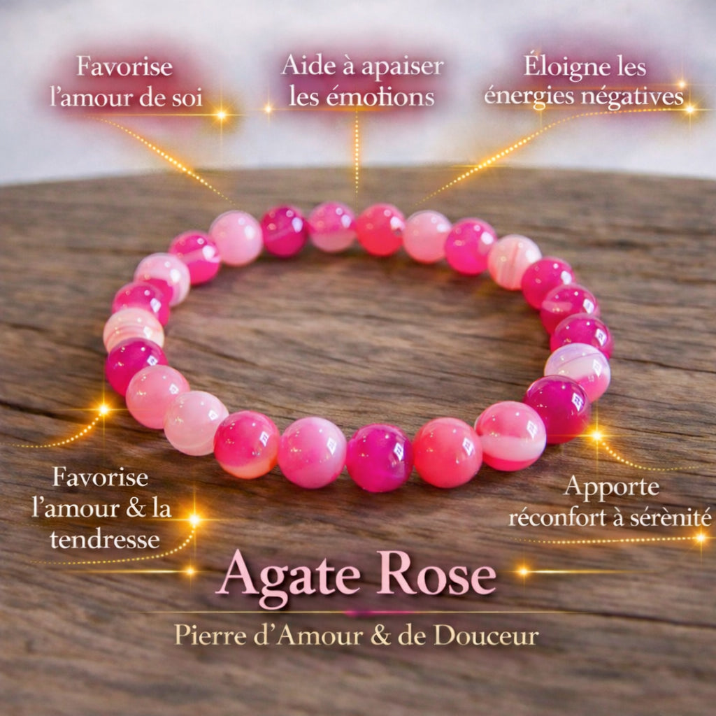 Bracelets Agate Naturelle et Teintées