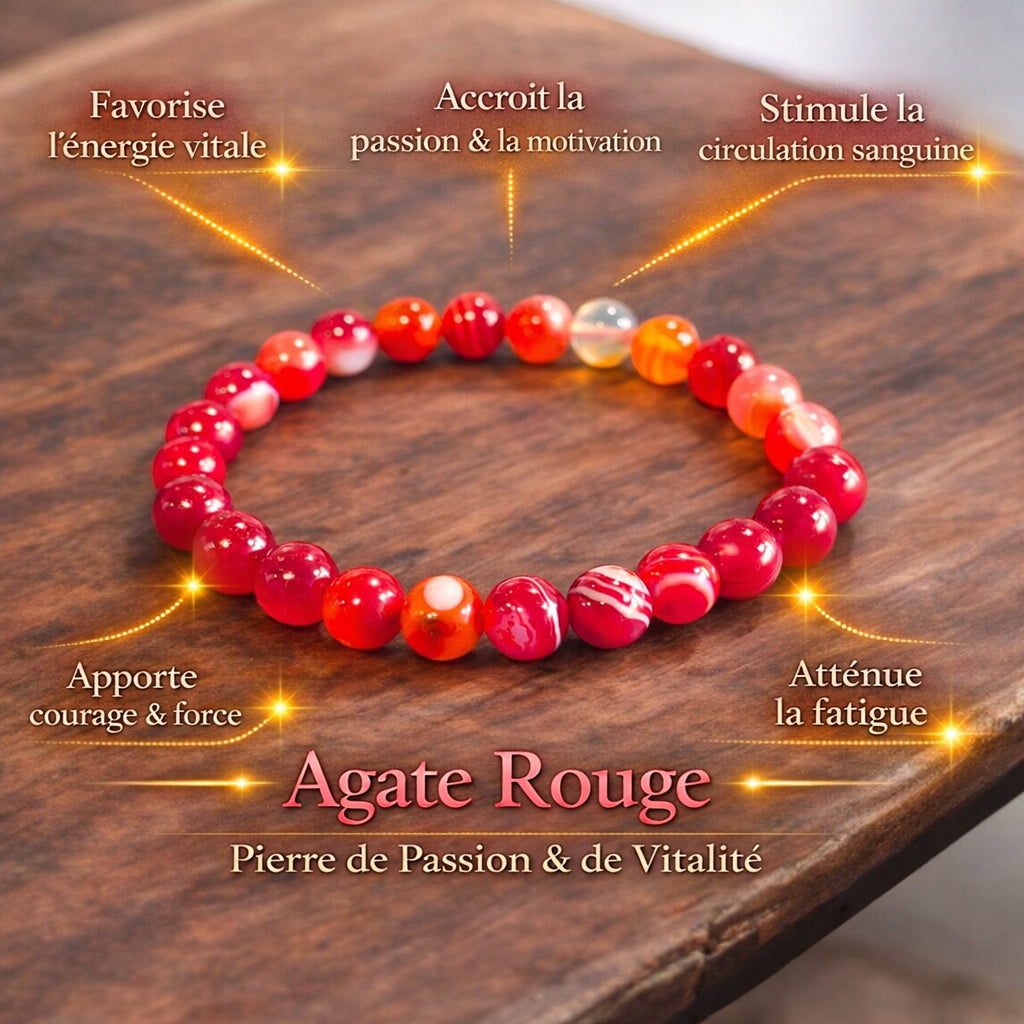 Bracelets Agate Naturelle et Teintées