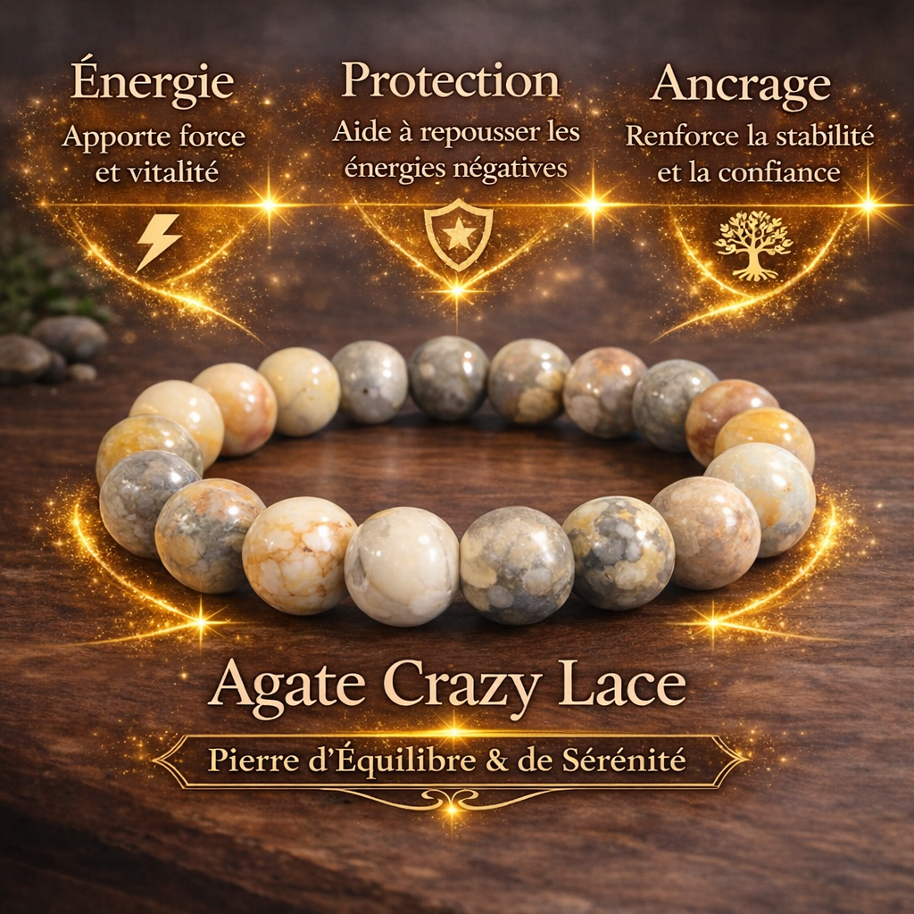 Bracelet Agate Crazy Lace