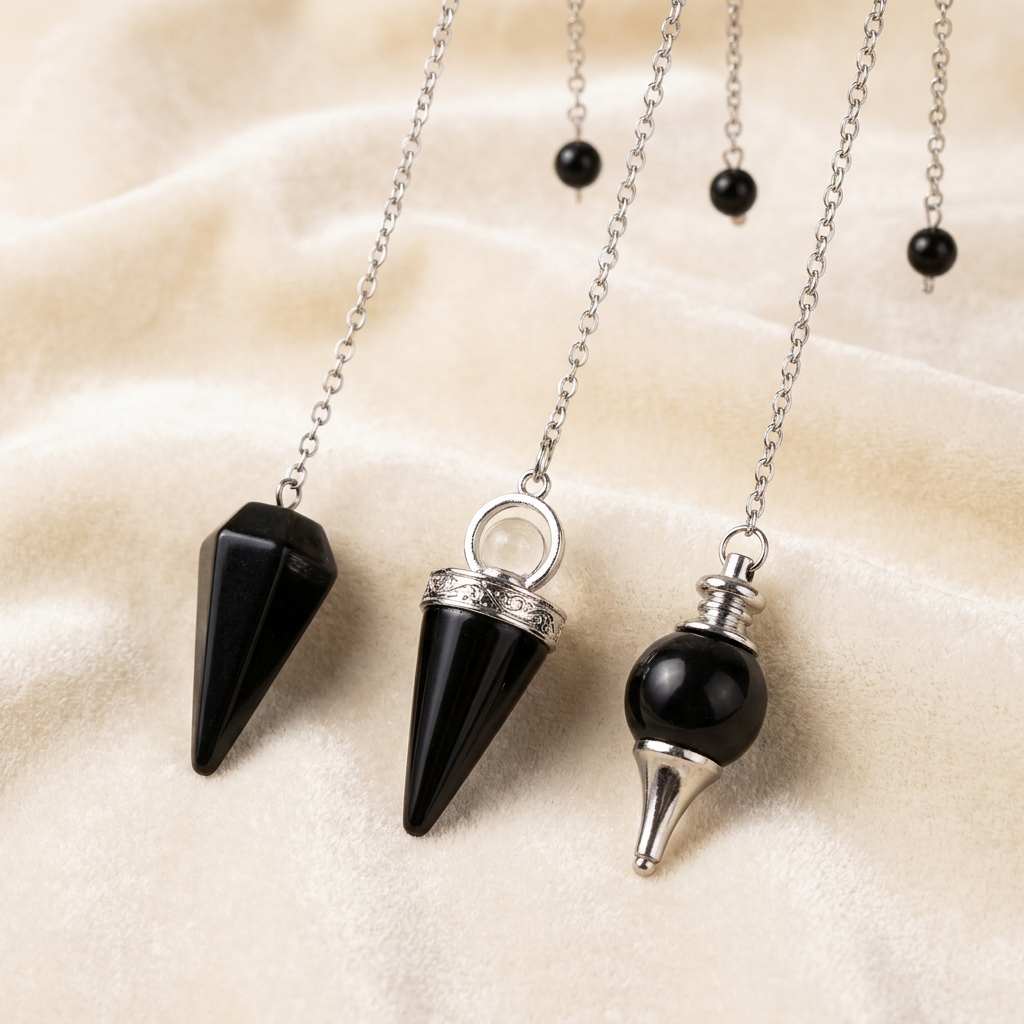 Pendule en Obsidienne Noire La Boutique du Dragon