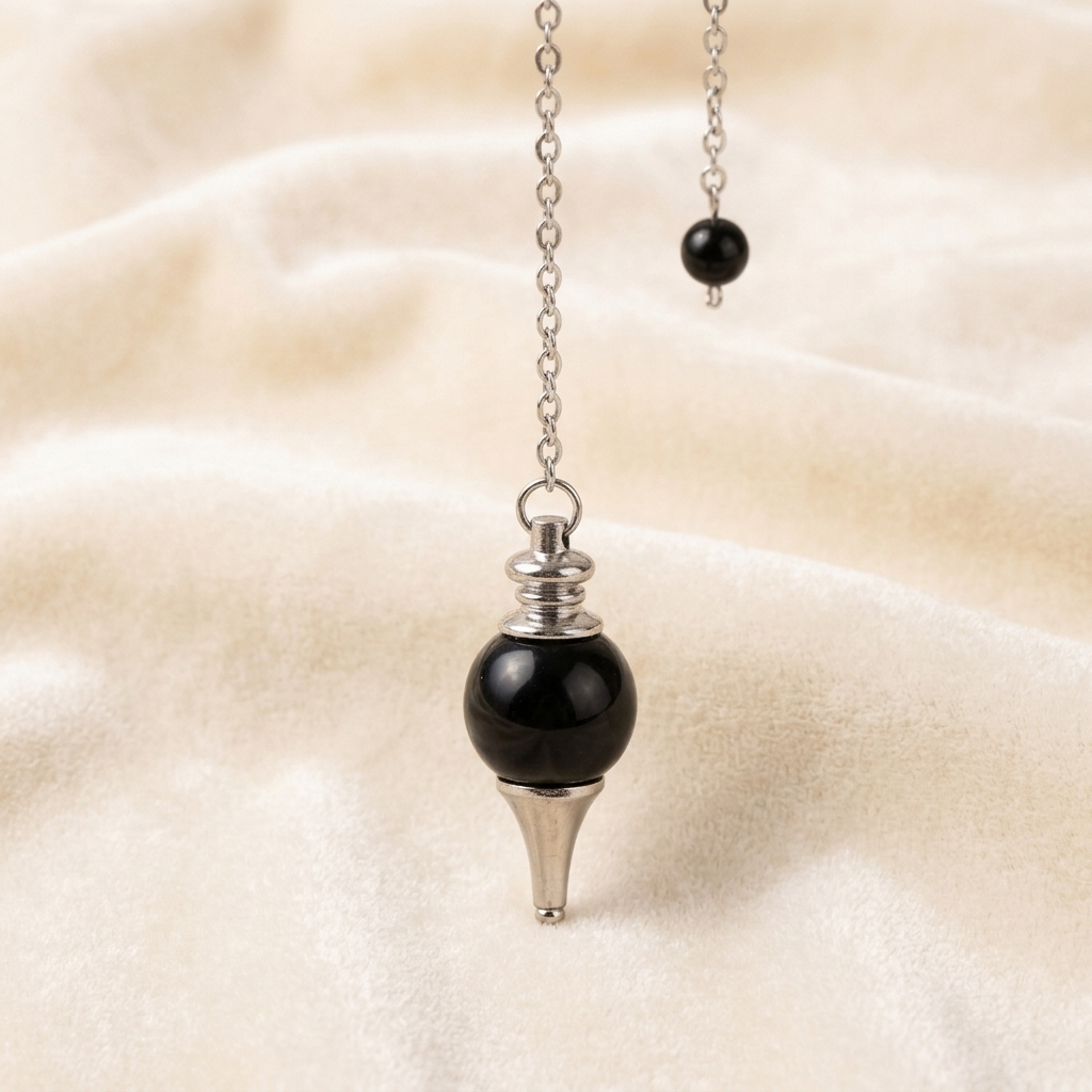 Pendule en Obsidienne Noire La Boutique du Dragon
