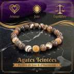 Bracelet Agate Naturelle et Teintées La Boutique du Dragon