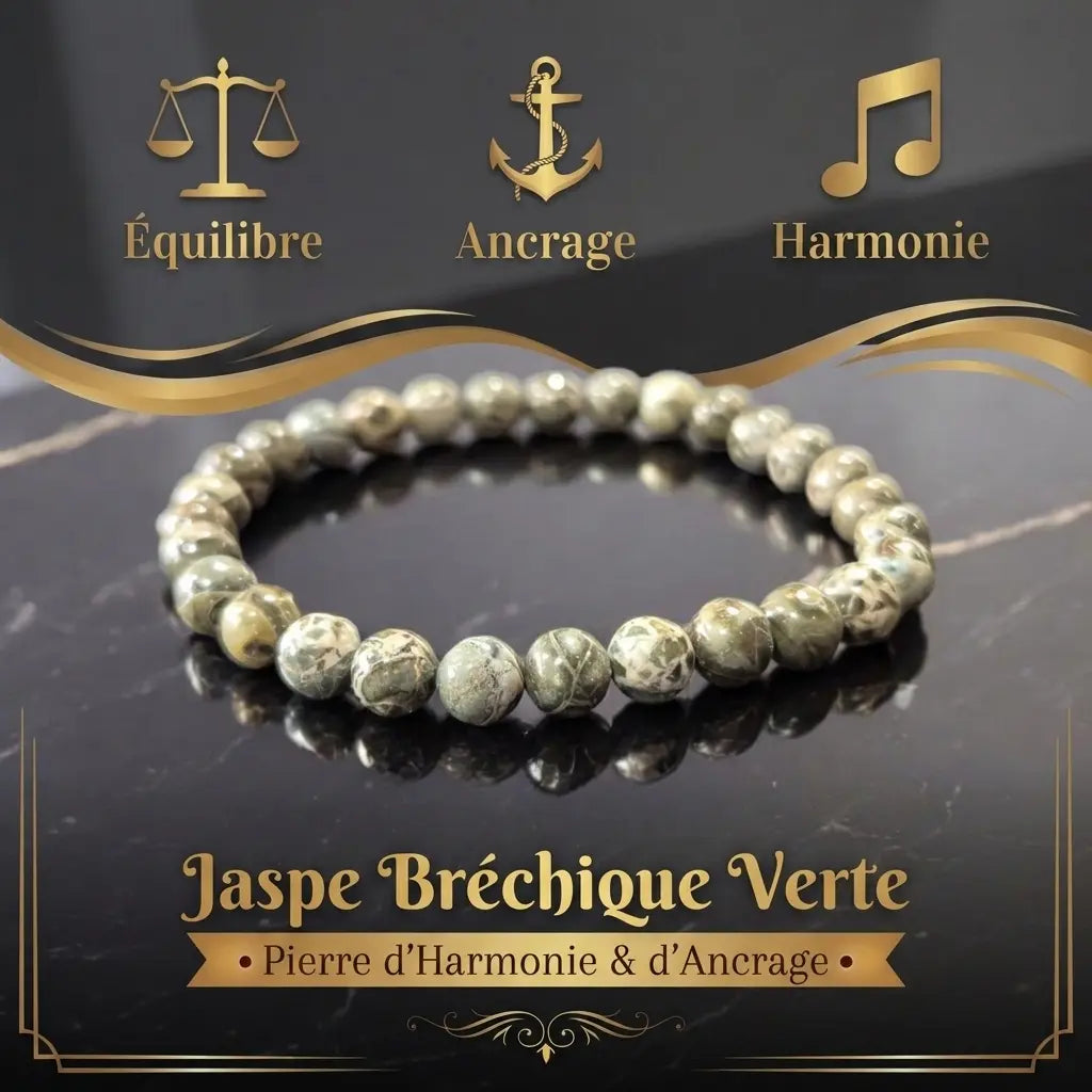 Bracelet en Jaspe Bréchique La Boutique du Dragon