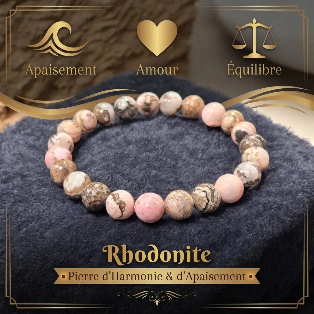 Bracelet en Rhodonite La Boutique du Dragon