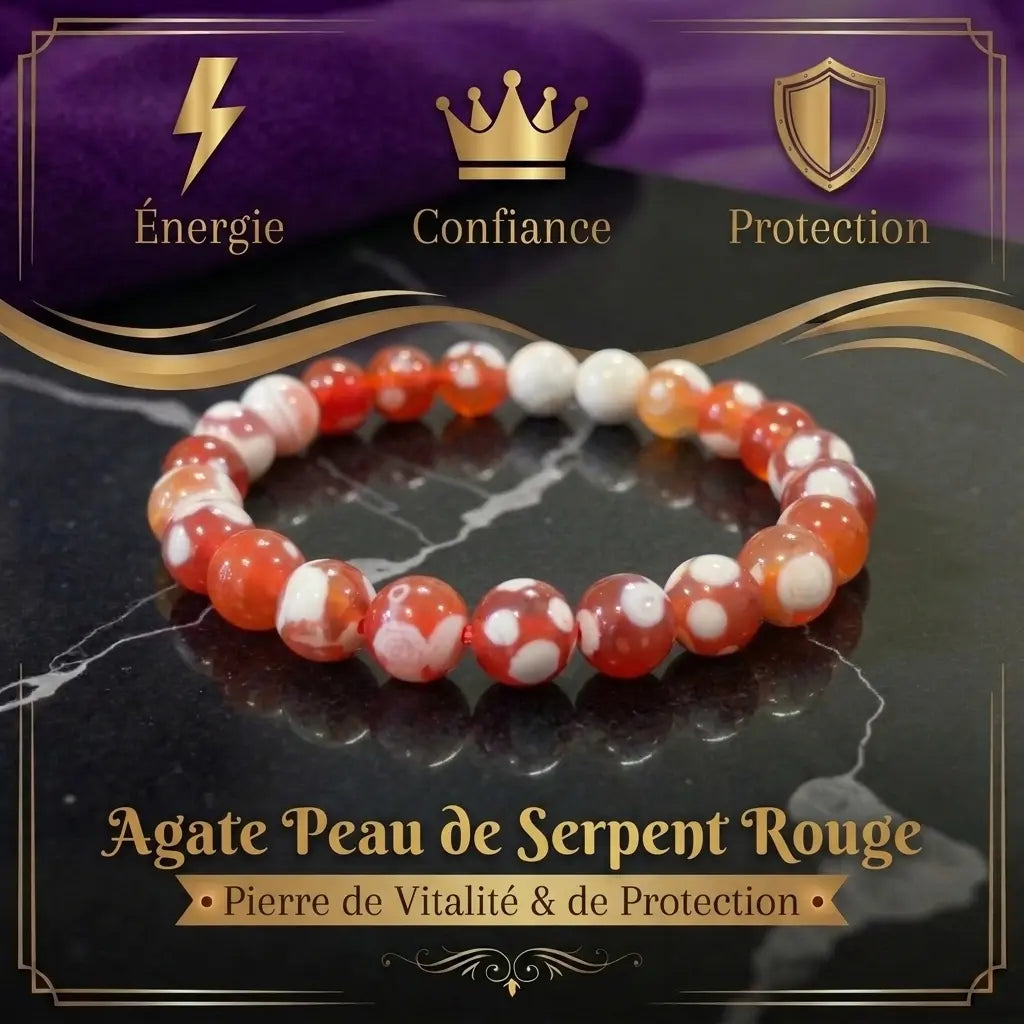 Bracelet Agate Peau de Serpent La Boutique du Dragon