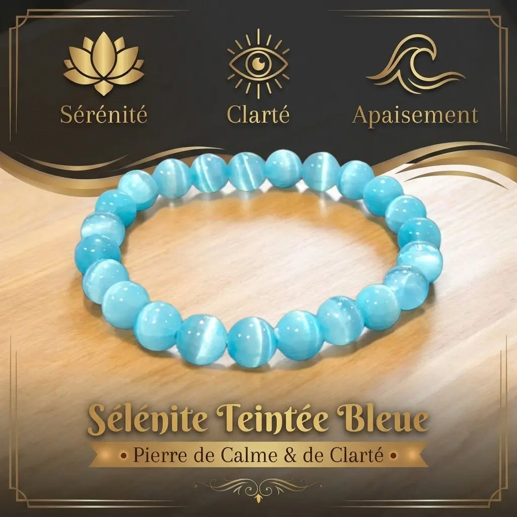 Bracelet en Sélénite naturelle et teintée La Boutique du Dragon