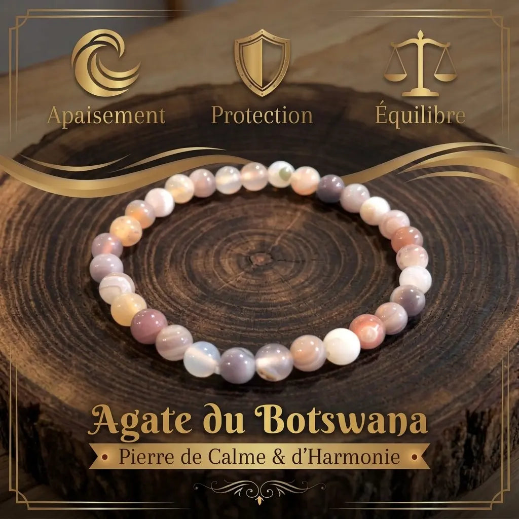 Bracelet Agate du Botswana La Boutique du Dragon