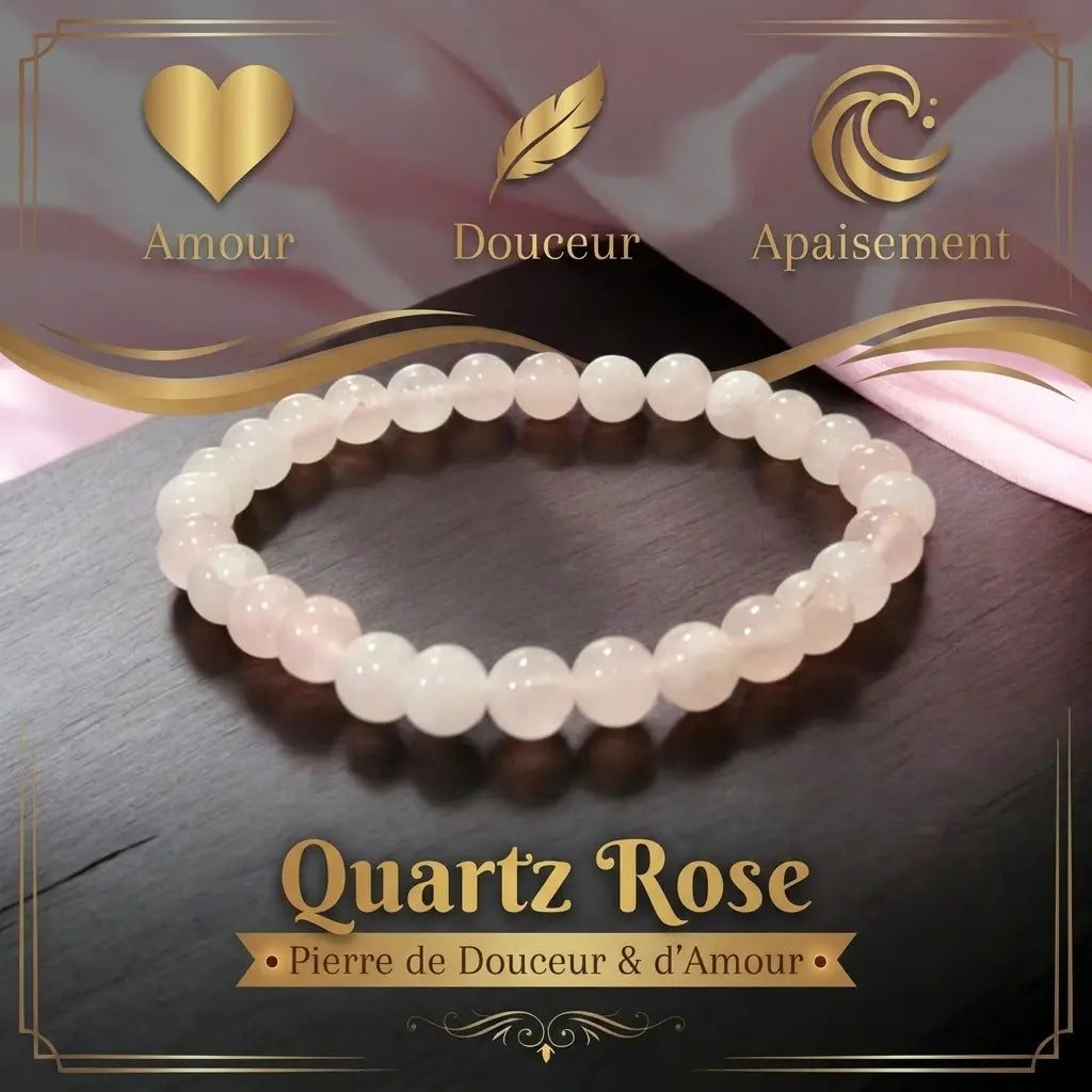 Bracelet en Quartz Rose La Boutique du Dragon