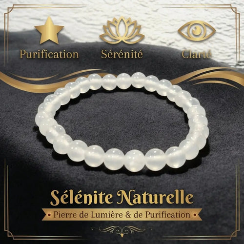 Bracelet en Sélénite naturelle et teintée La Boutique du Dragon