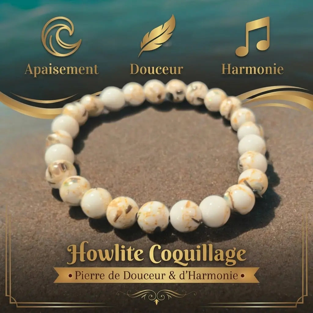 Bracelet en Howlite La Boutique du Dragon