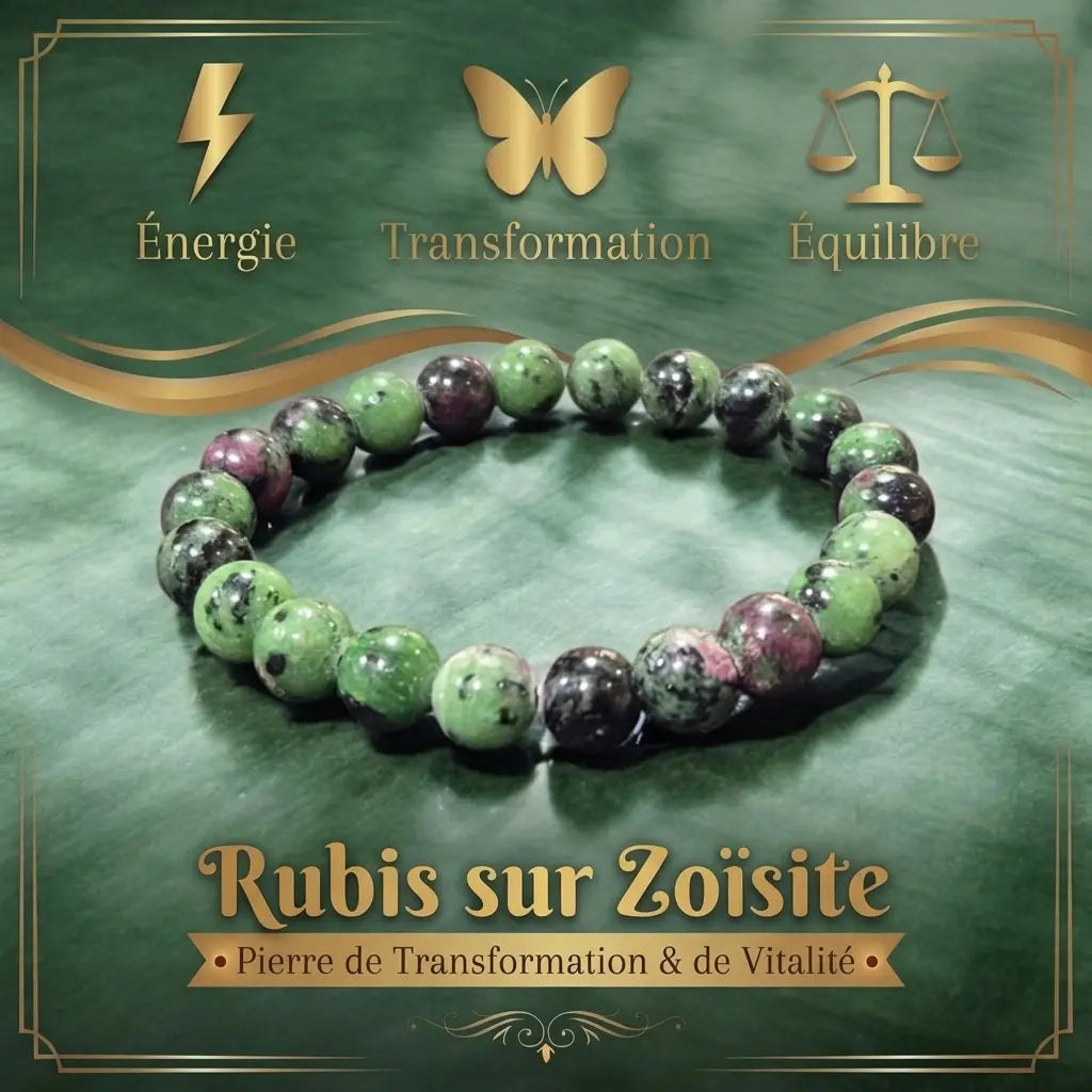 Bracelet en Rubis sur Zoïsite La Boutique du Dragon